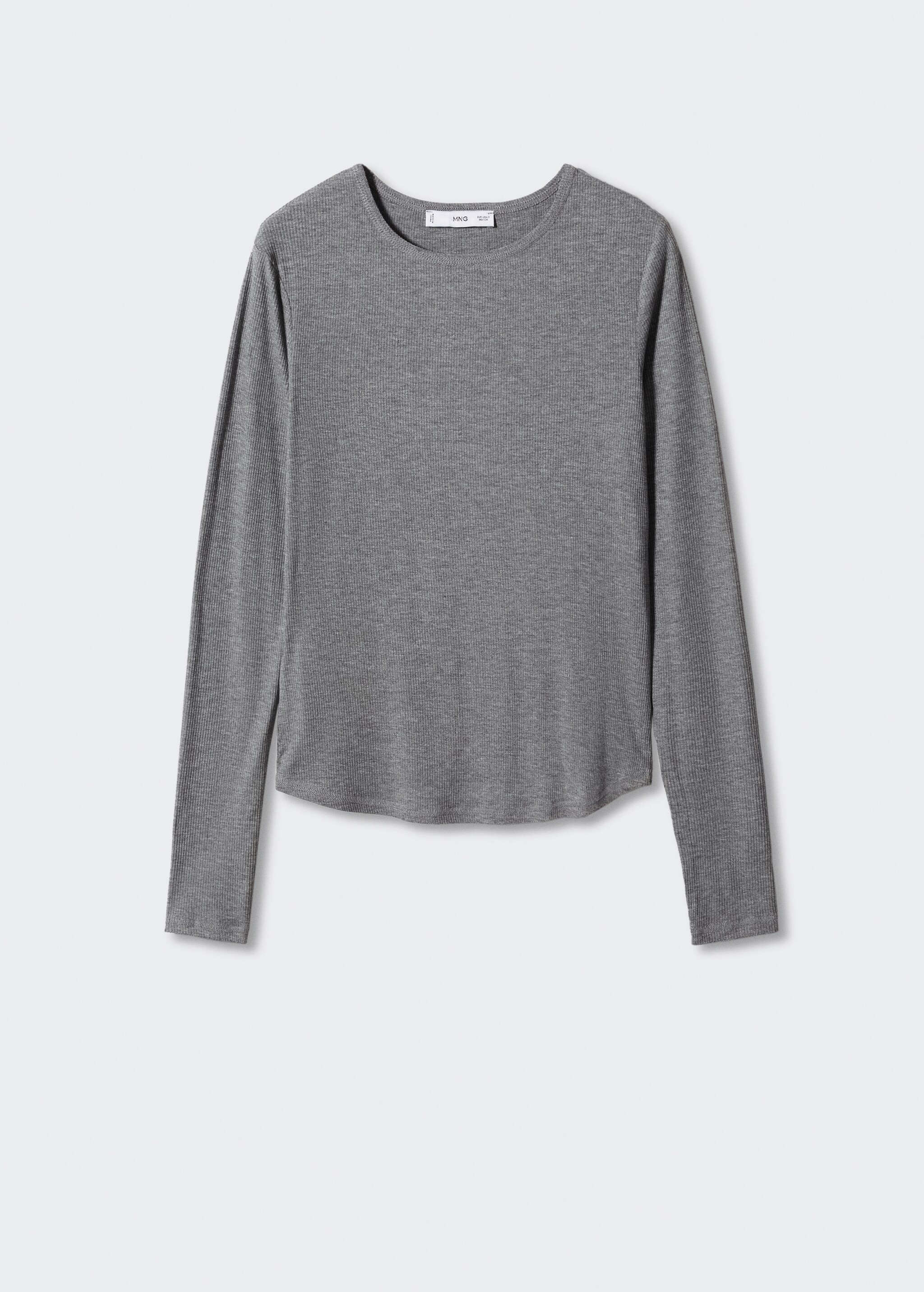 Ribbed long-sleeved t-shirt - Article without model