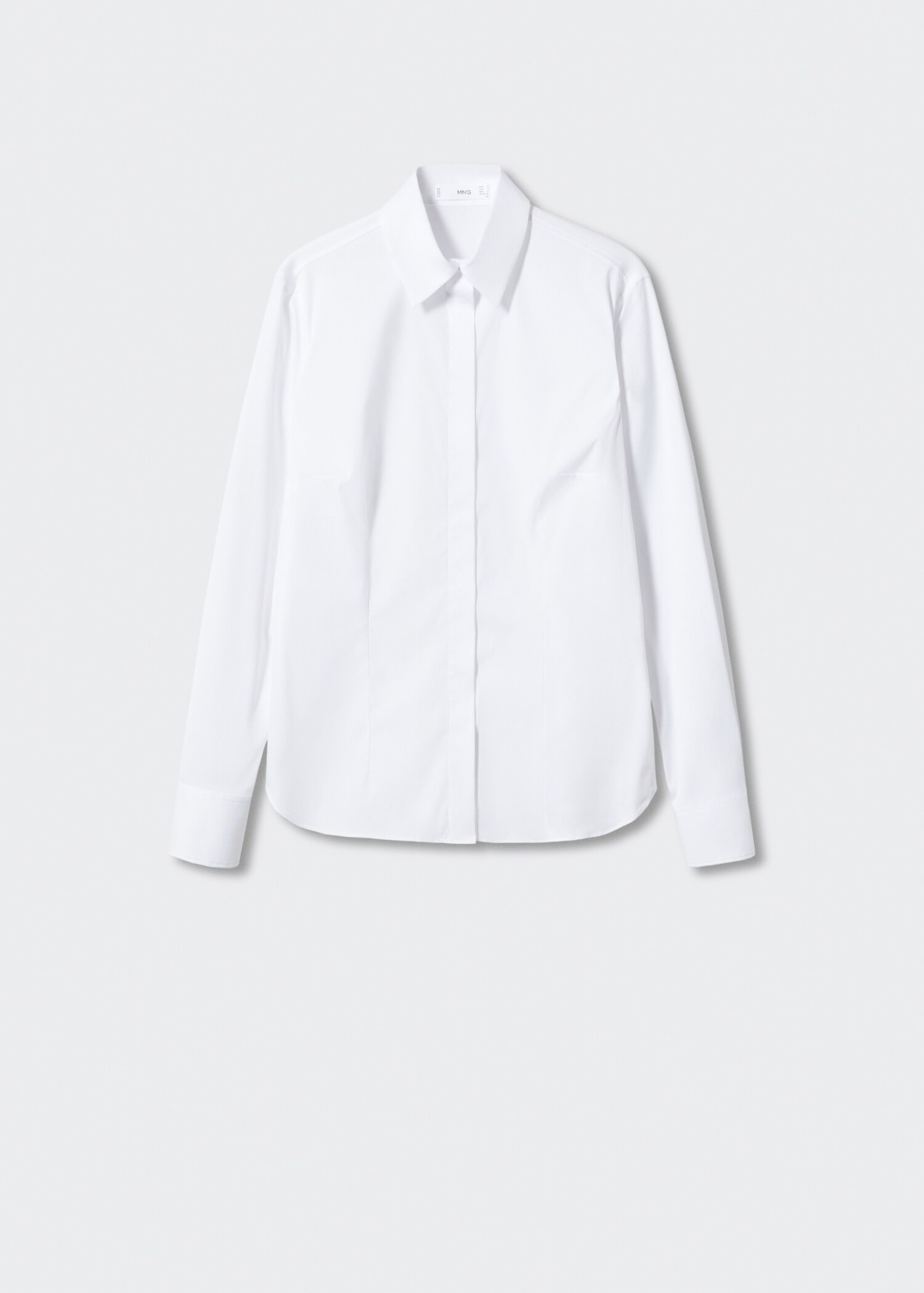 Essential cotton-blend shirt - Woman | MANGO OUTLET USA