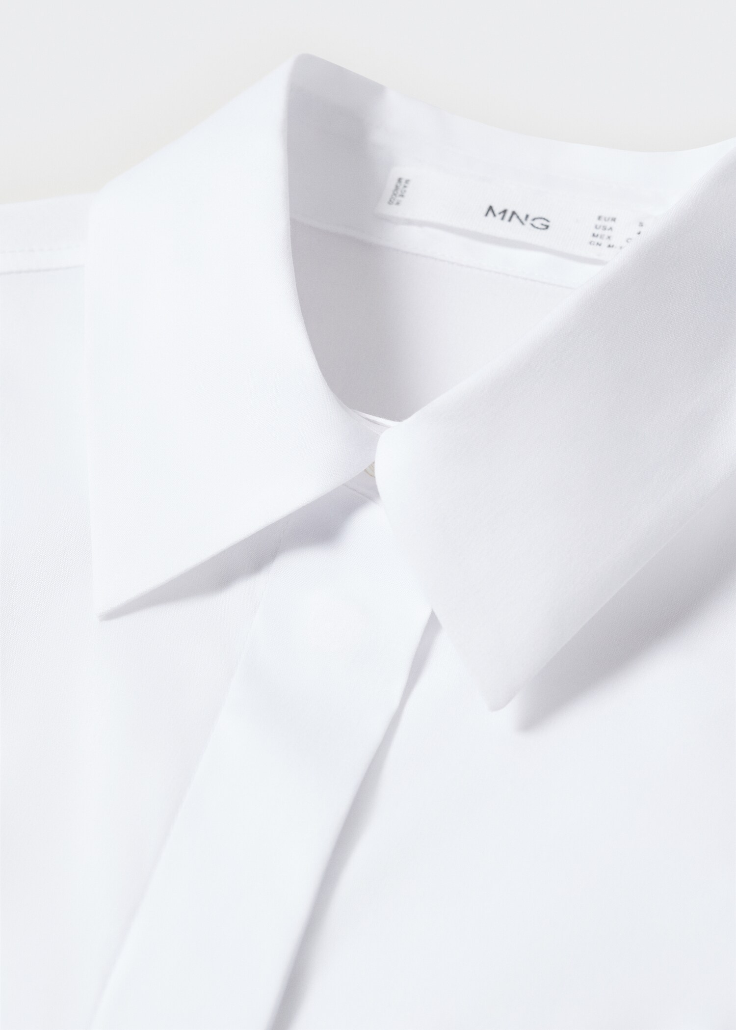 Essential cotton-blend shirt - Woman | MANGO OUTLET USA