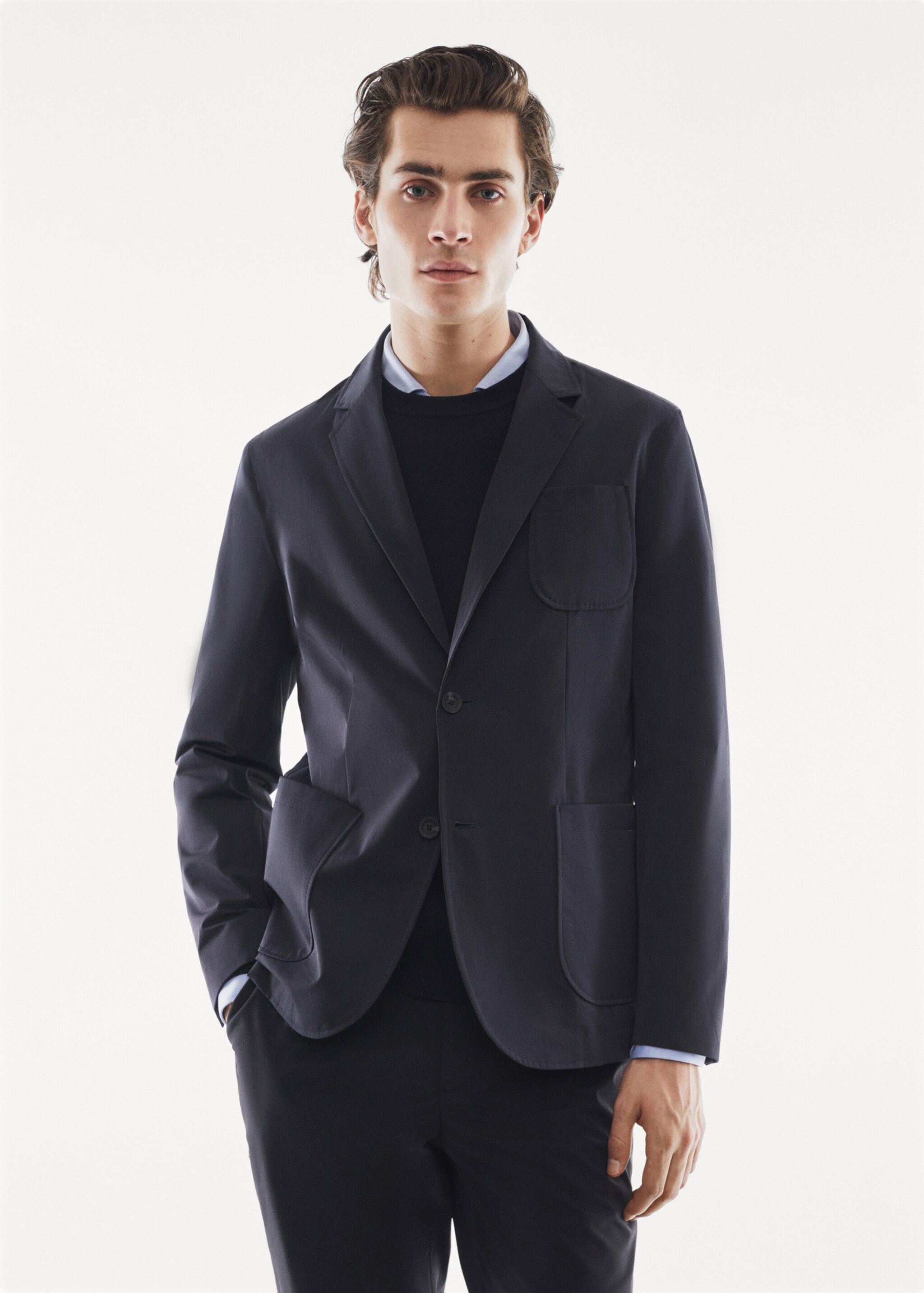 Kavaj Slim Fit Water-Repellent - Bild av mittparti
