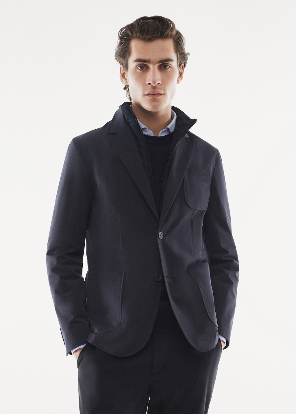 Fitted jacket mens sale