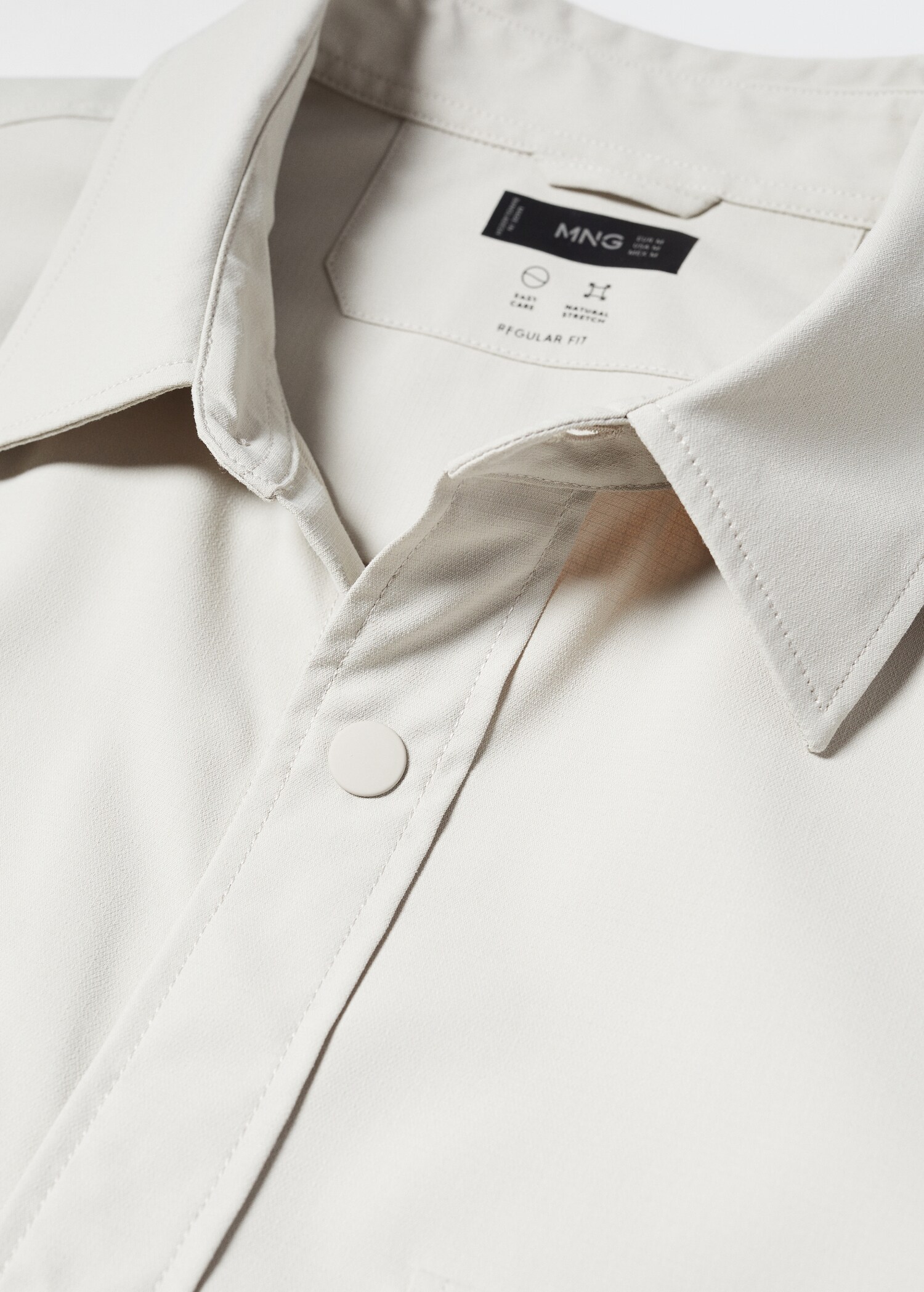 100% breathable cotton technical overshirt  - Details of the article 8