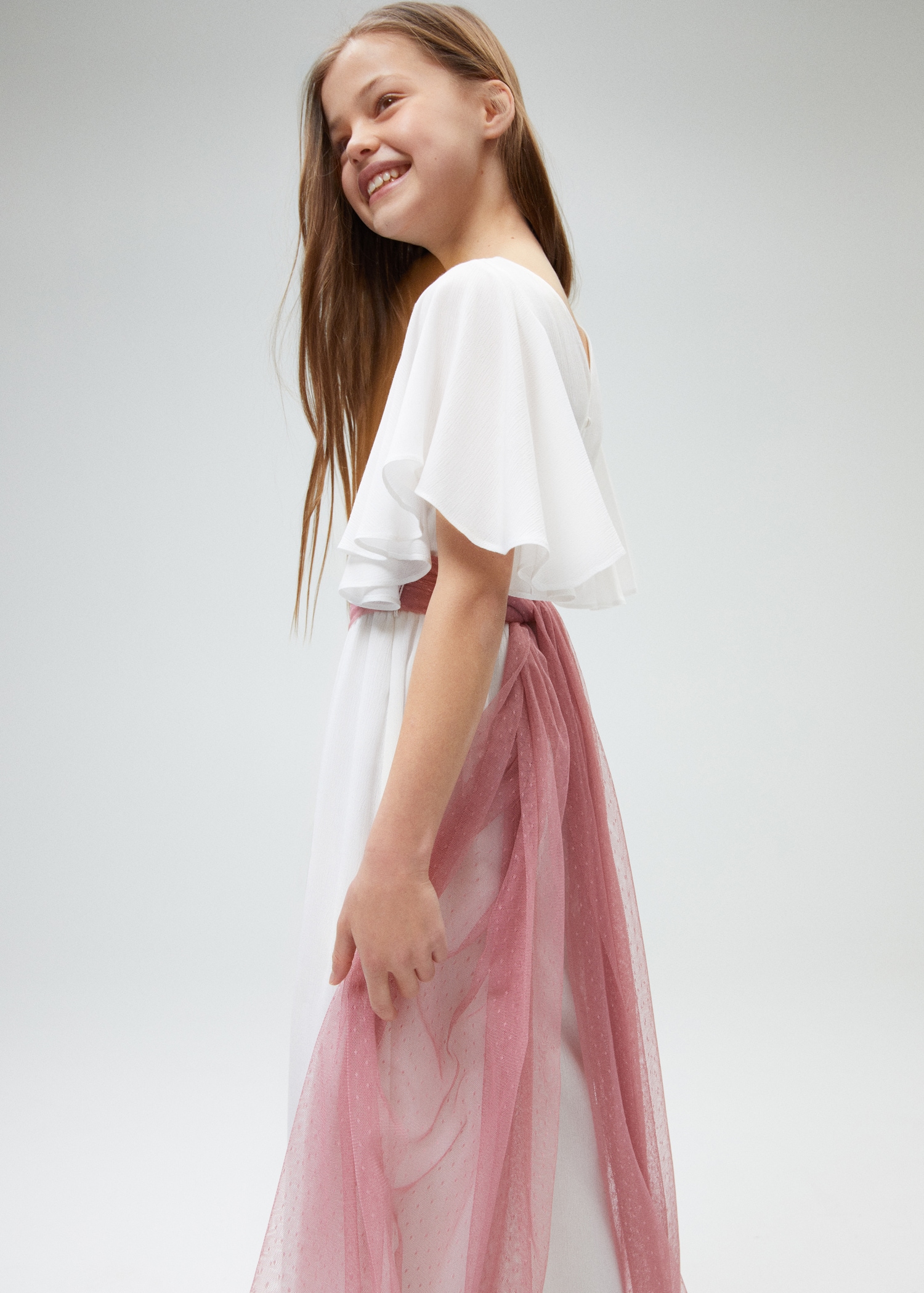 Tulle bow jumpsuit Girls MANGO OUTLET USA