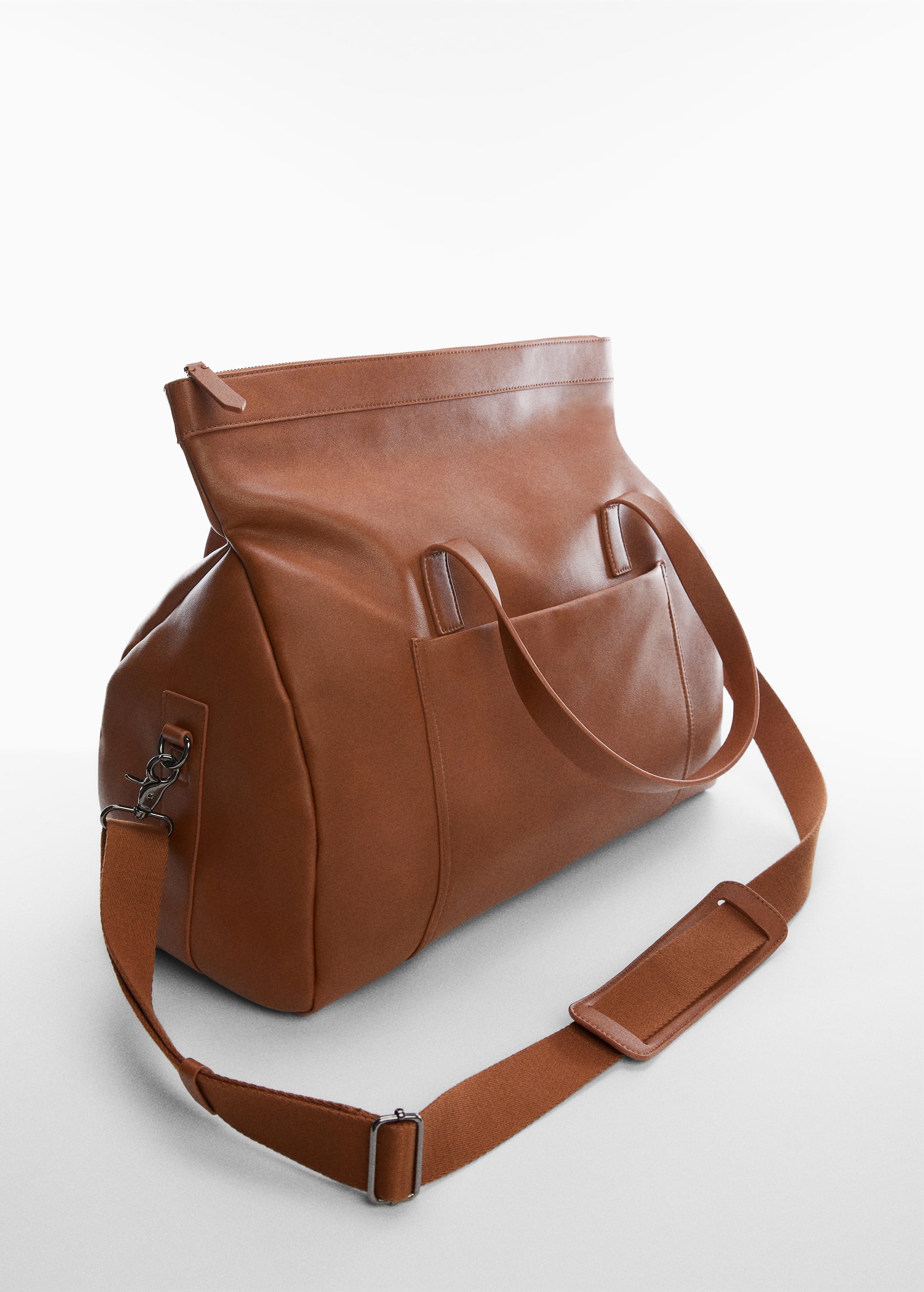 Leather travel bag - Medium plane