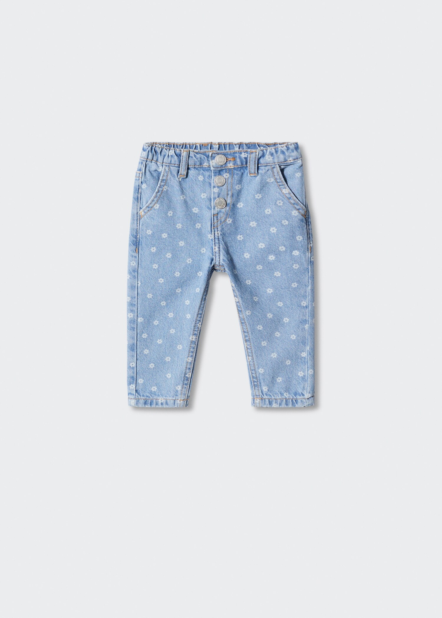 Printed straight jeans - Article without model