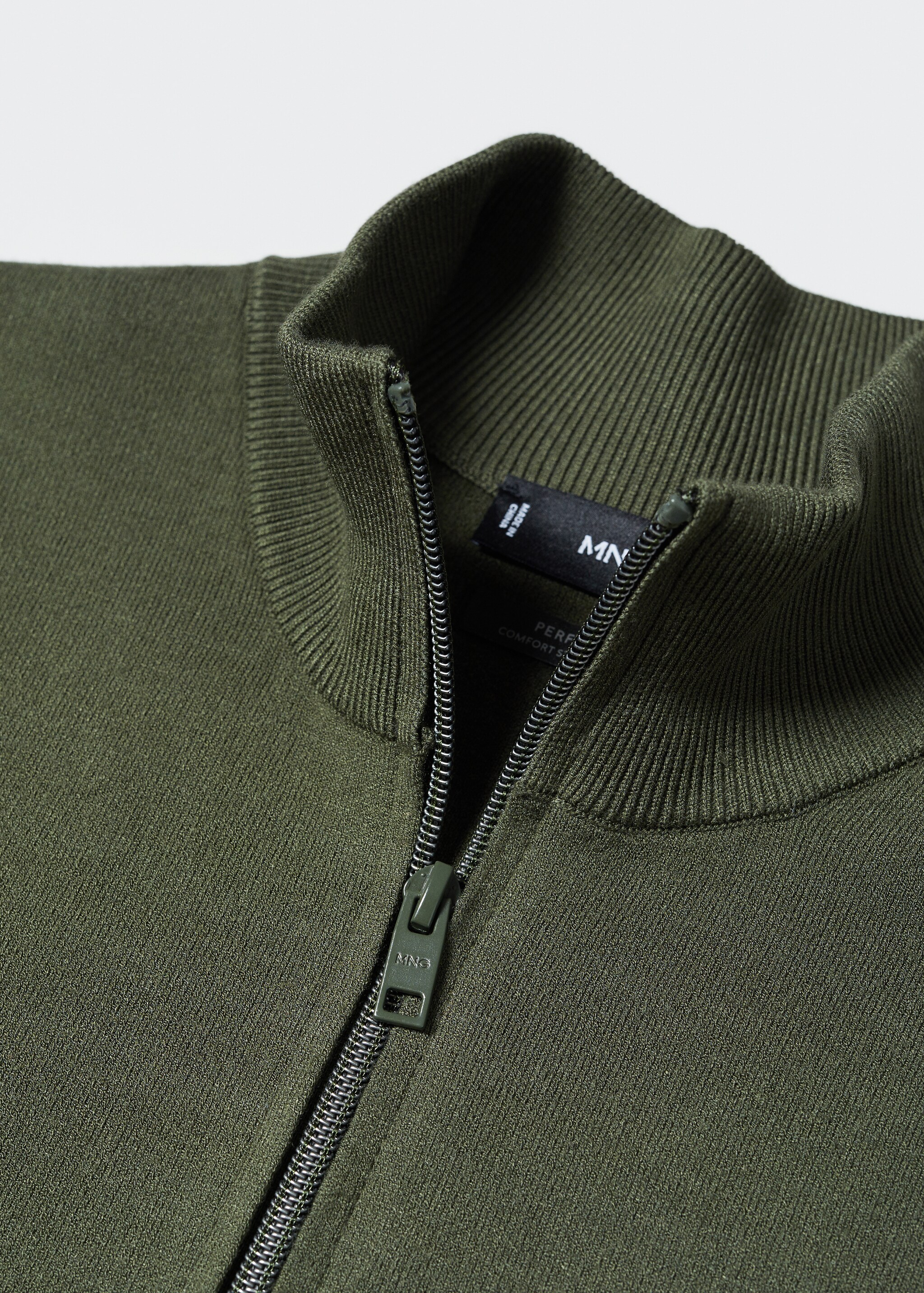 Zipped high collar cardigan - Details of the article 8