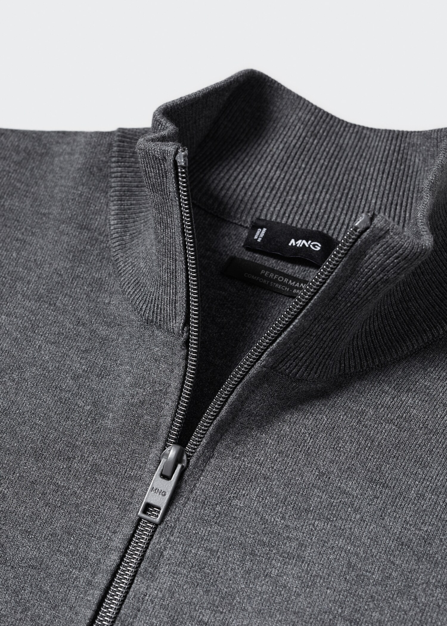 Zipped high collar cardigan - Details of the article 8