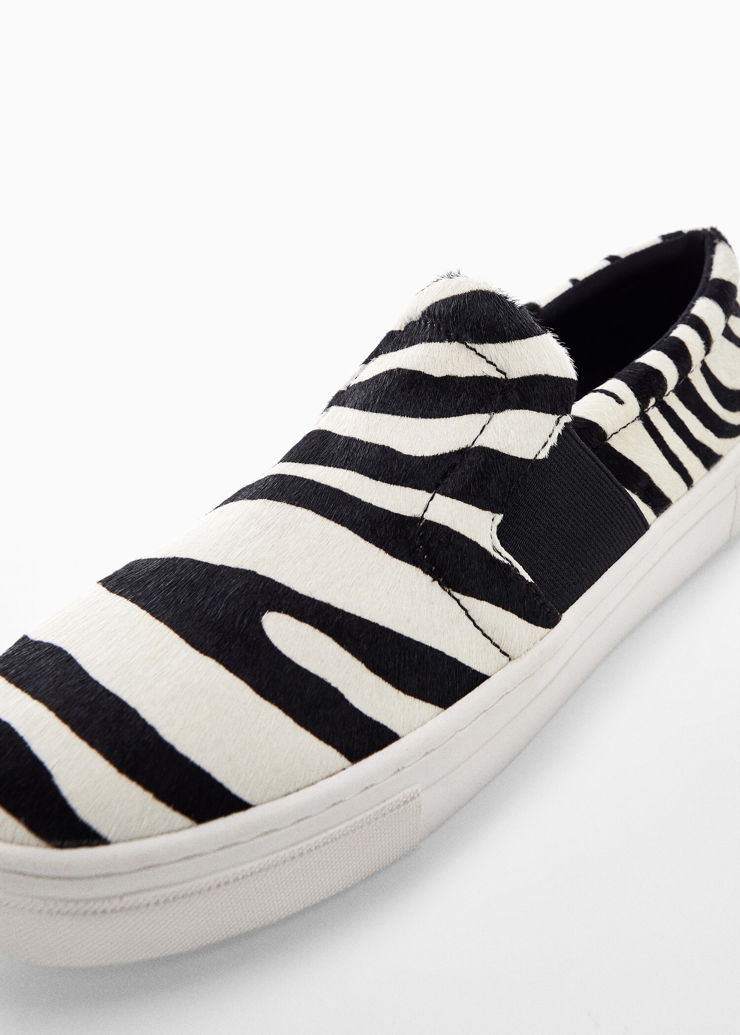 Leder-Sneakers mit Kunstfell - Detail des Artikels 1