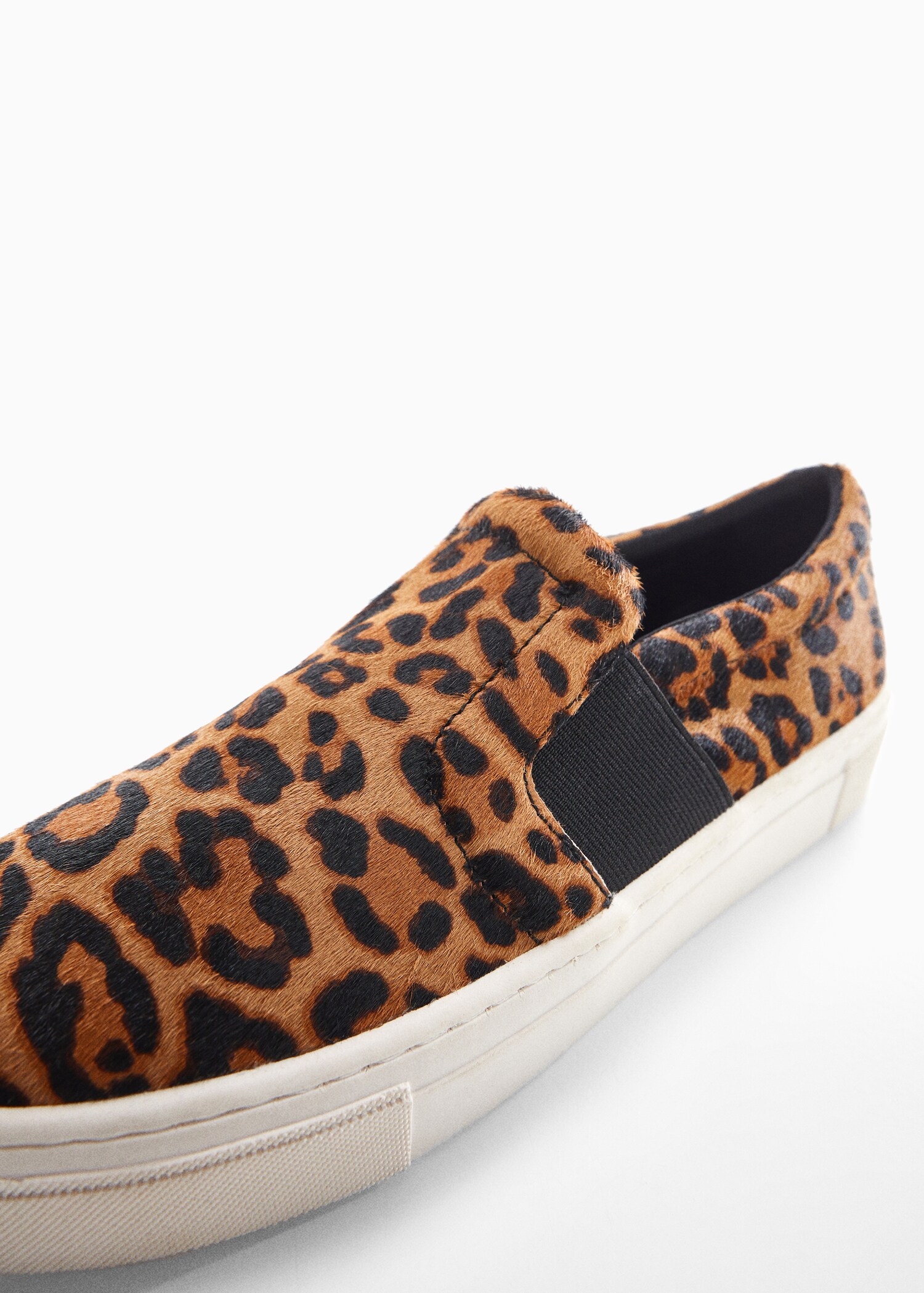Leder-Sneakers mit Kunstfell - Detail des Artikels 1