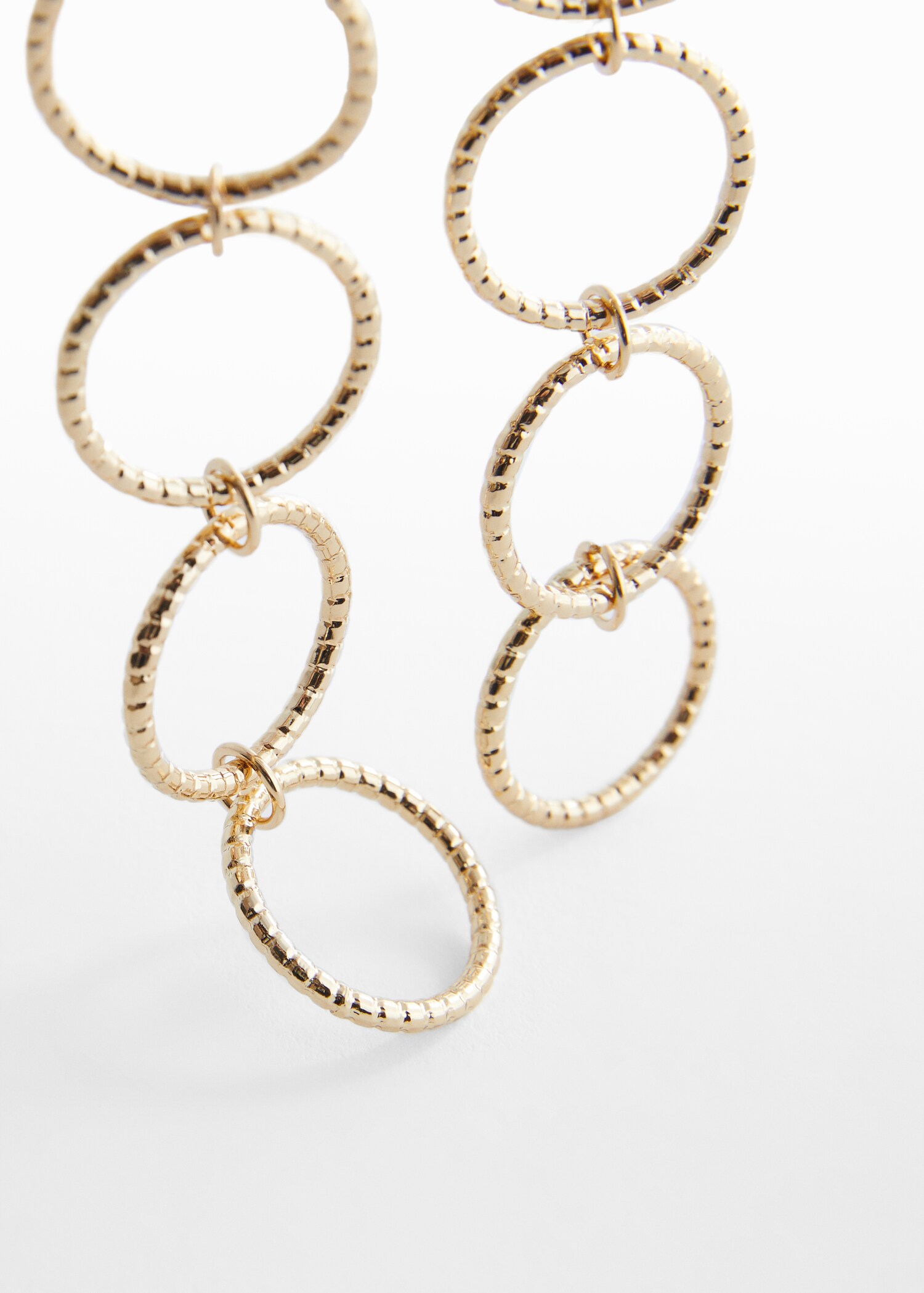 Intertwined hoop earrings - Medium plane