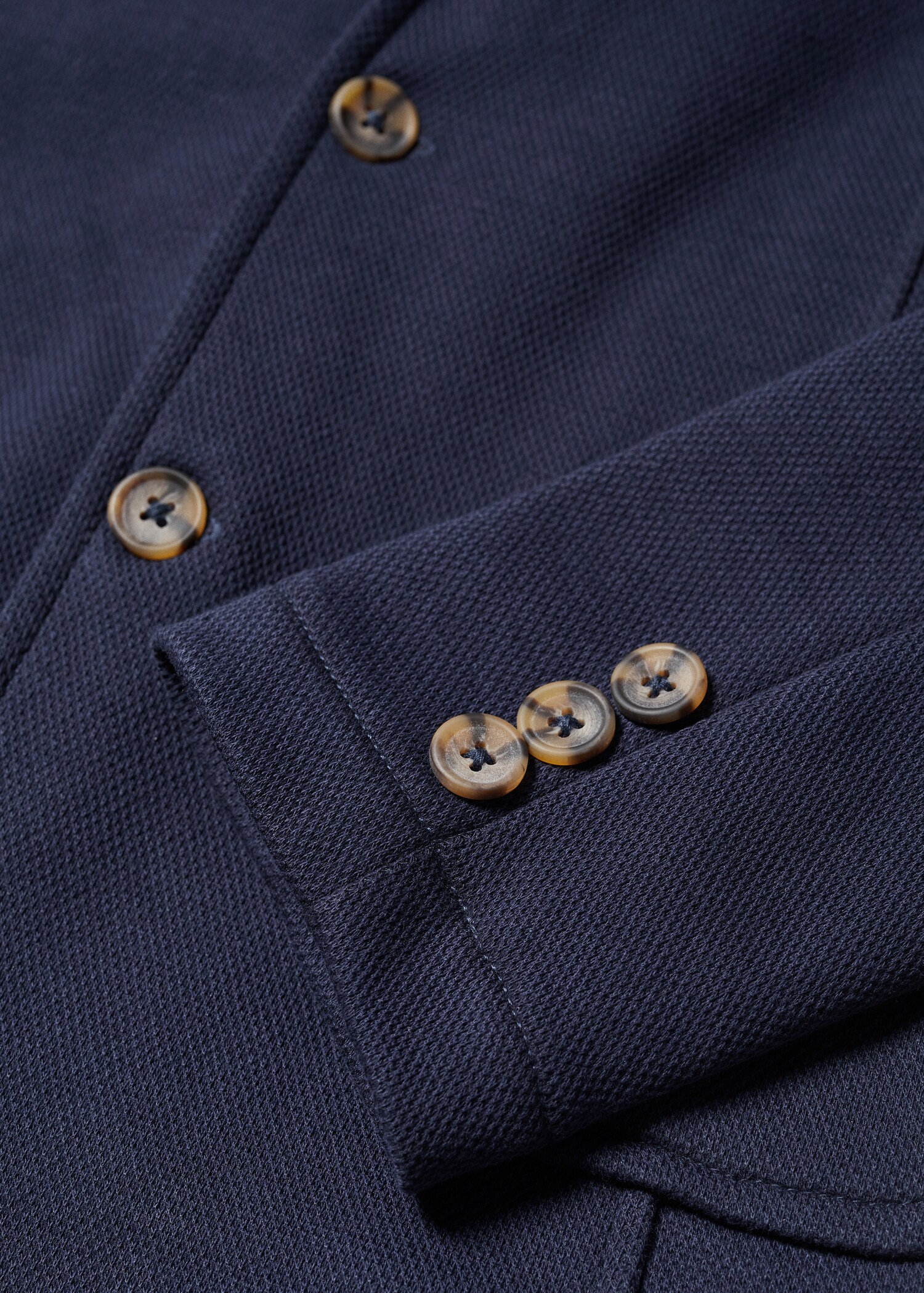 Textured regular fit suit blazer - Details of the article 8