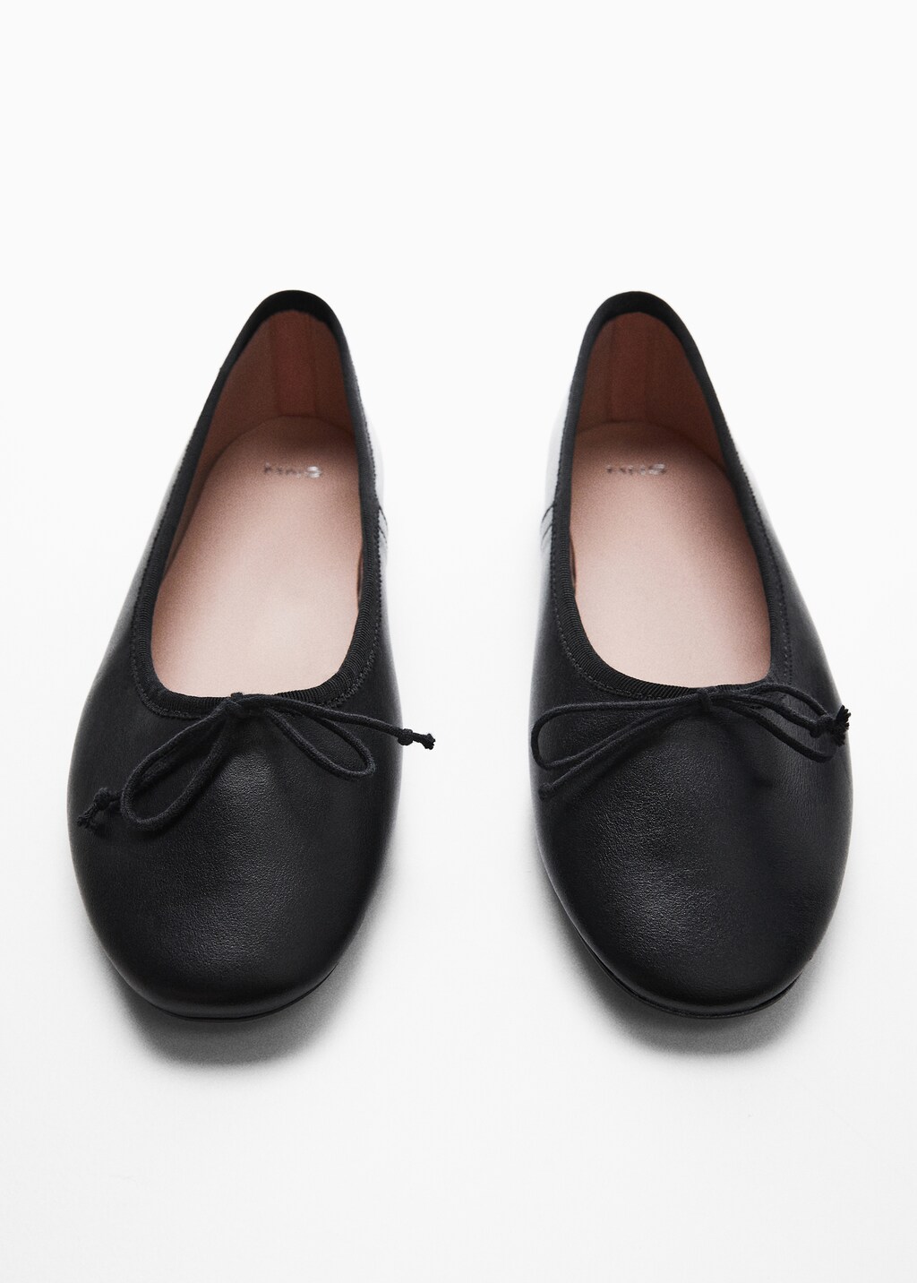 Womens black leather ballet flats hotsell