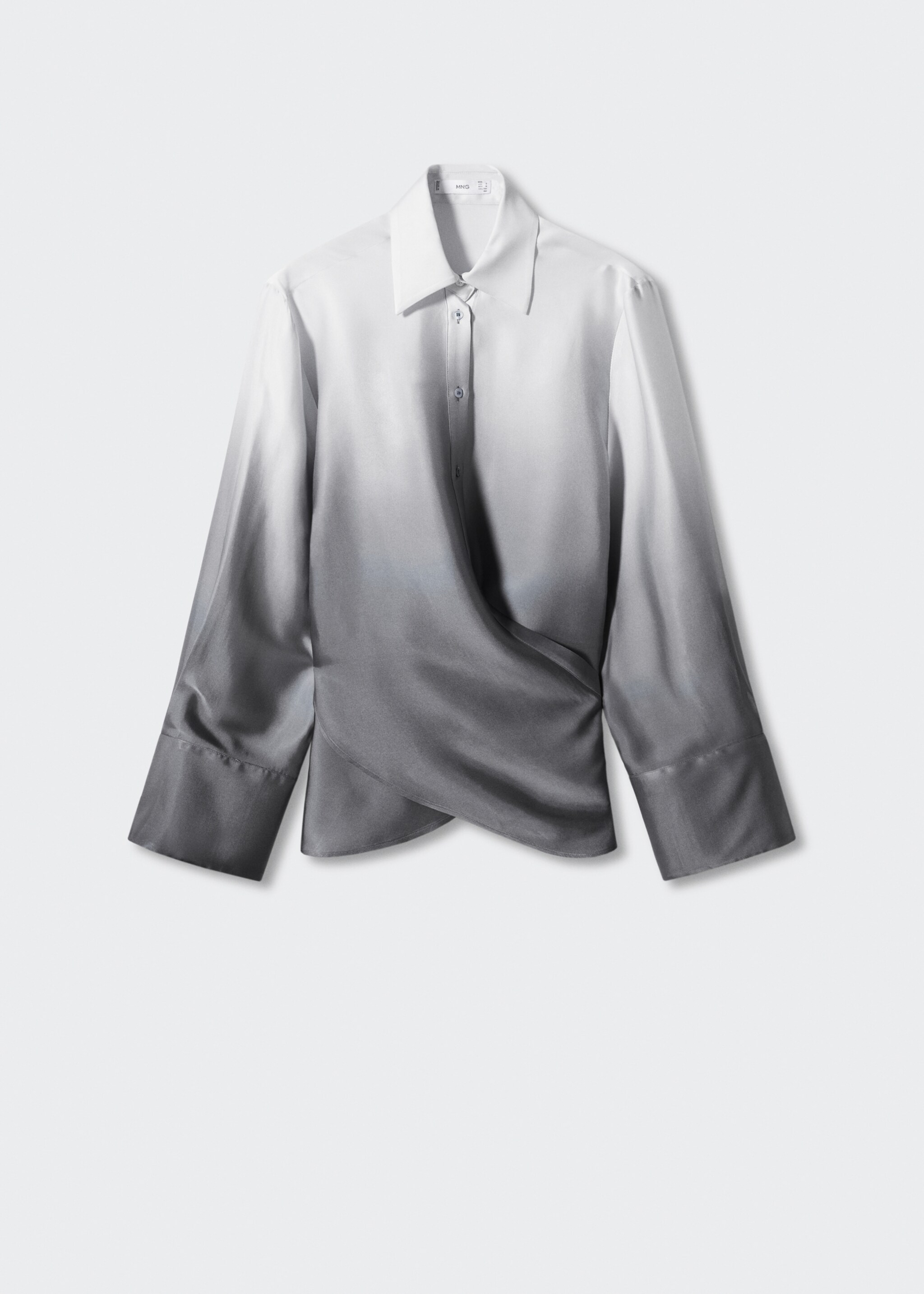 Gradient double-breasted shirt - Article without model, Grey. Ref: 47064427-00.