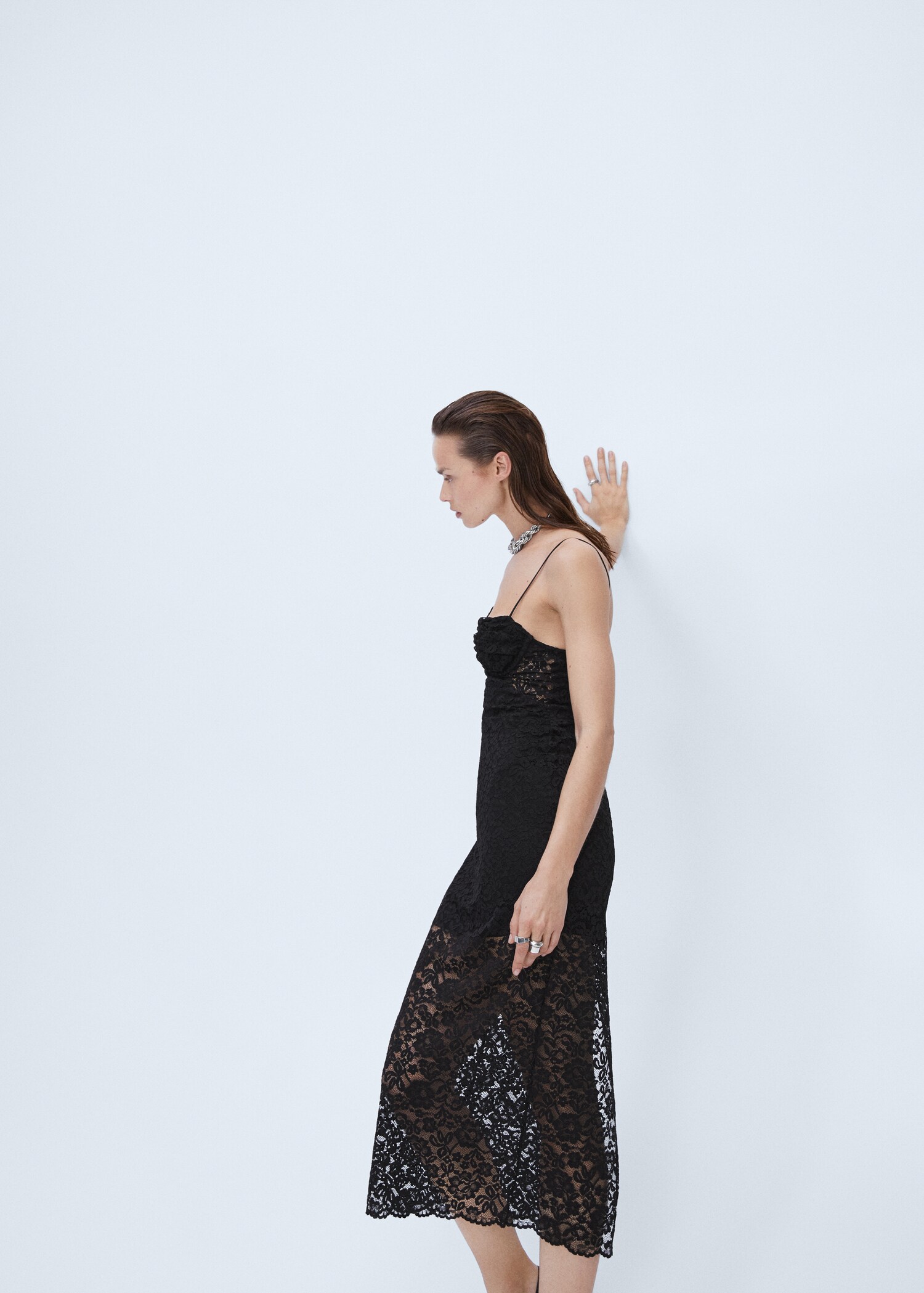 Vestido midi encaje - Detalle del artículo 4