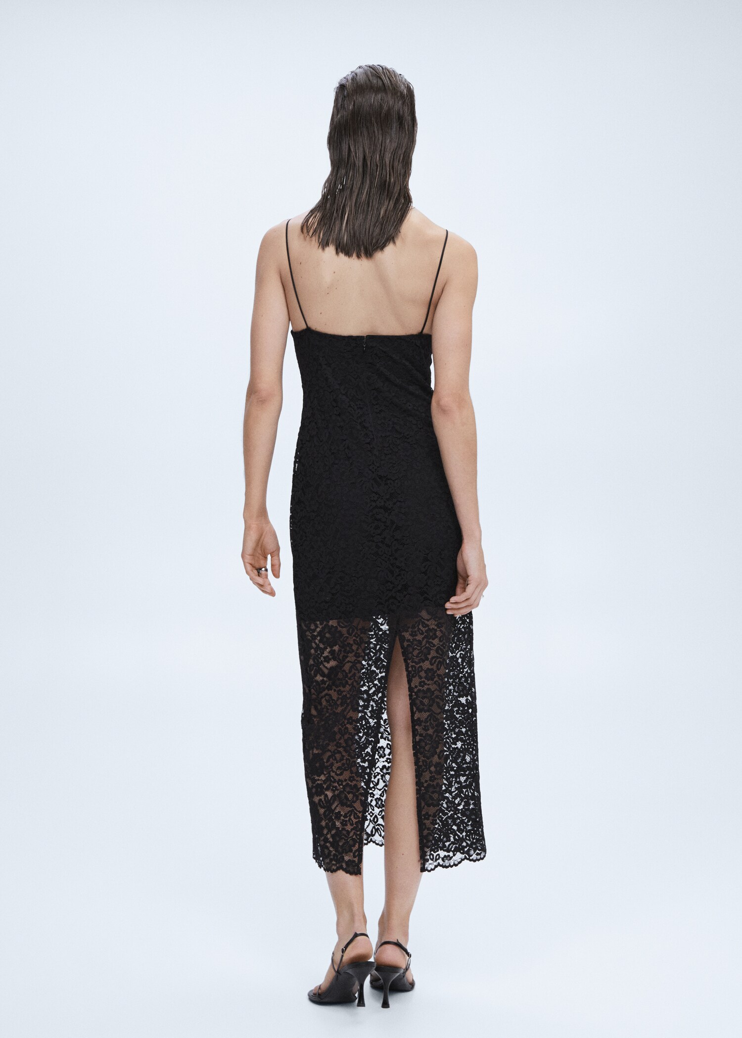 Vestido midi encaje - Reverso del artículo