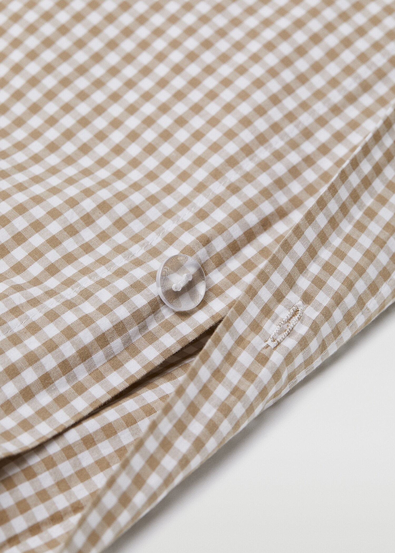 100% cotton gingham check Queen bed  - Medium plane
