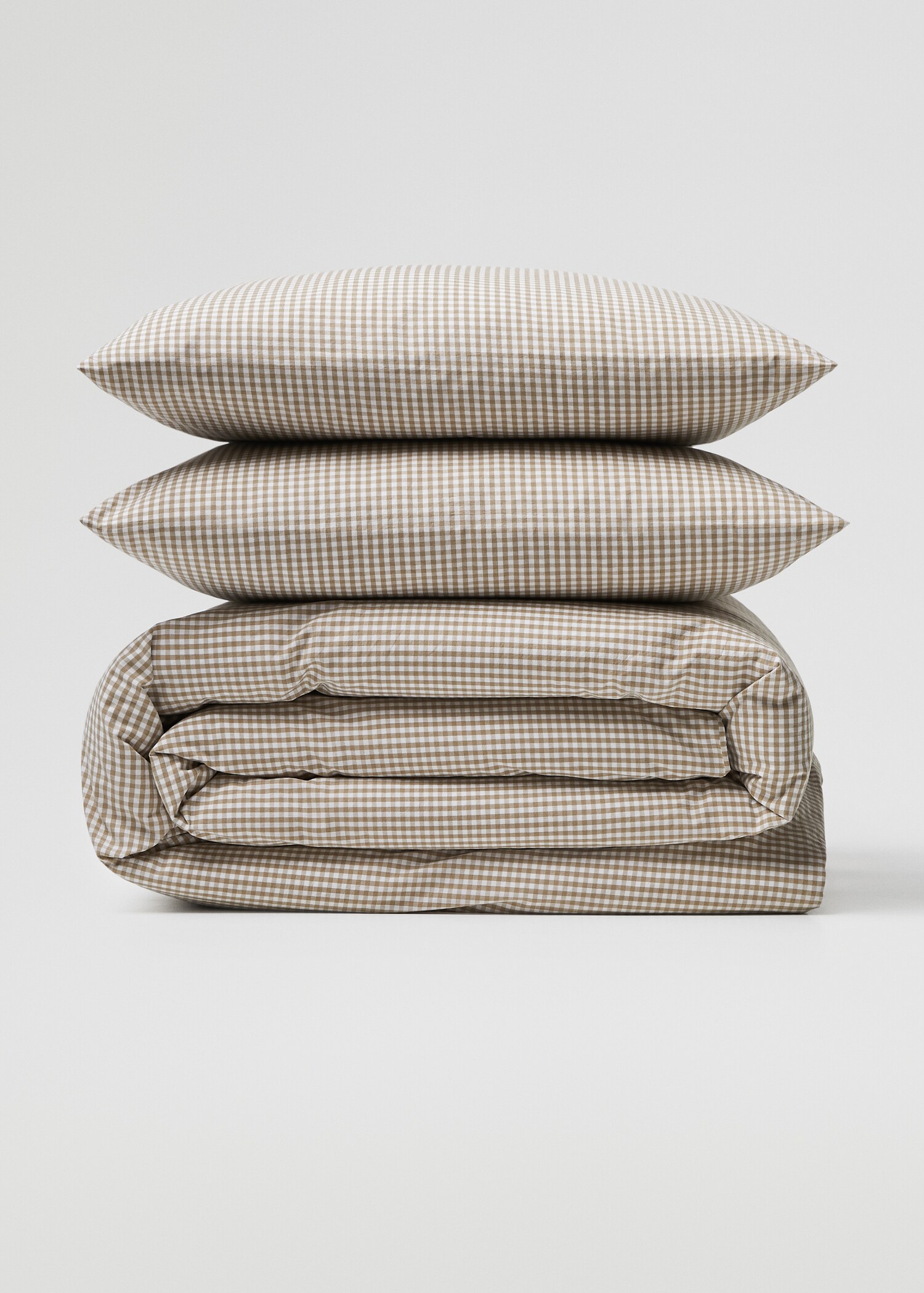100% cotton gingham check Queen bed  - Article without model
