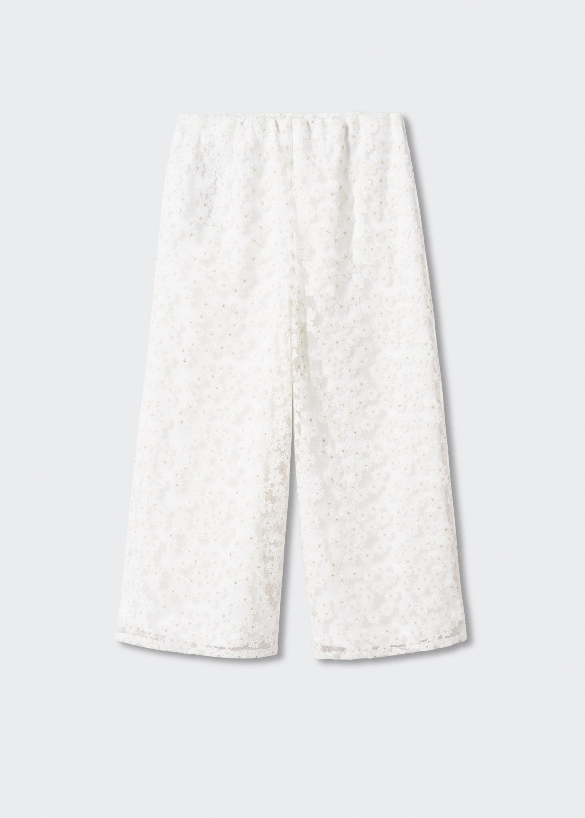 Culotte trousers with embroidered flowers  - Article without model