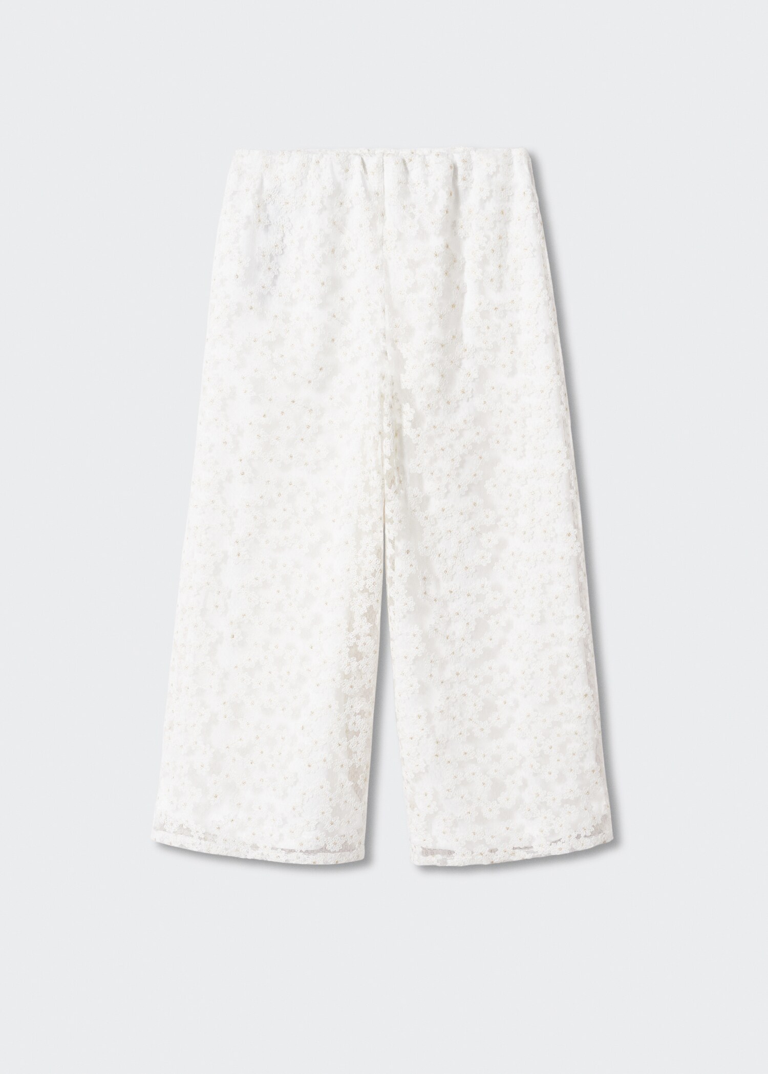 Kalhoty culottes s květinovou výšivkou - Zboží bez modelu