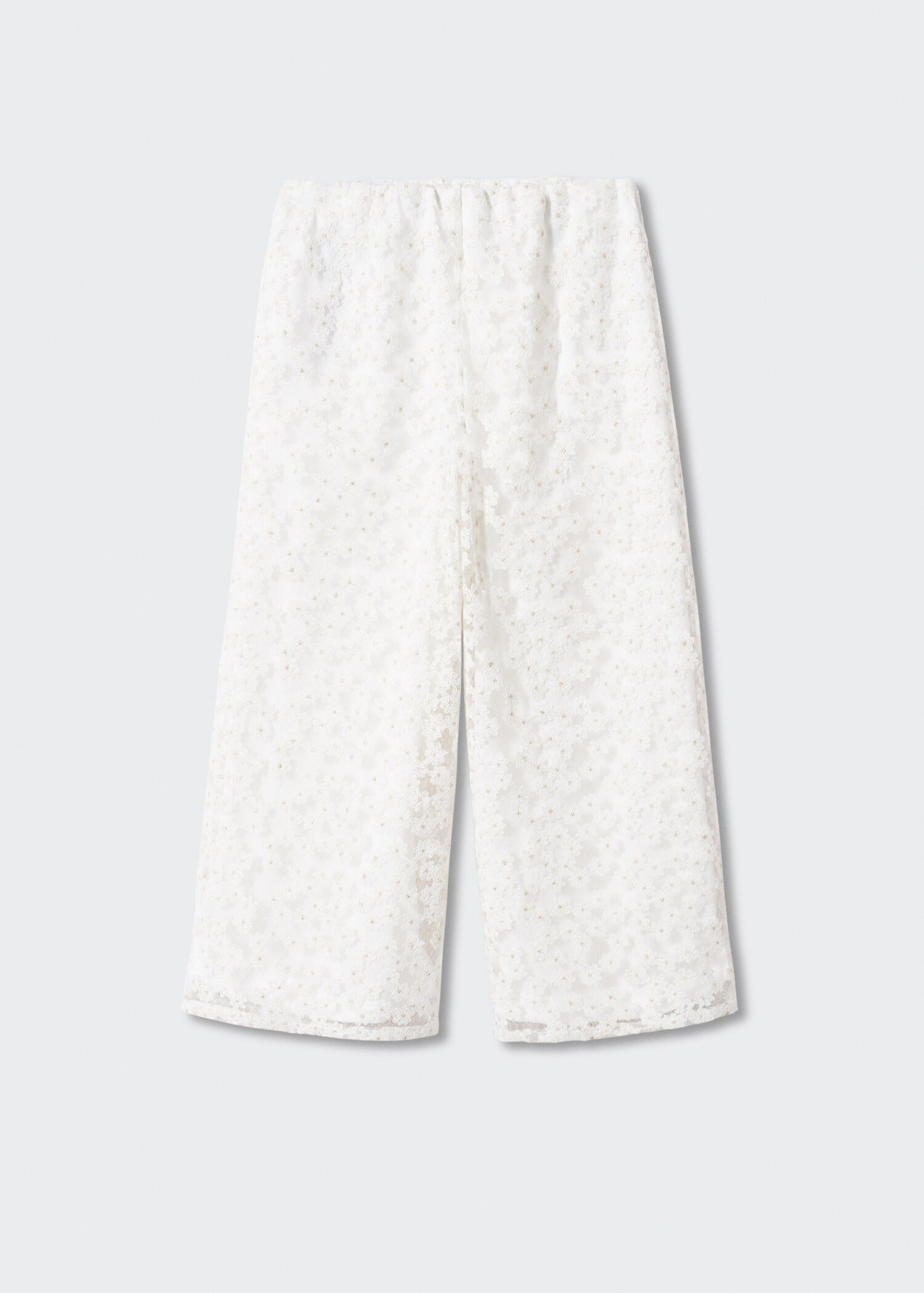 Culotte trousers with embroidered flowers  - Article without model