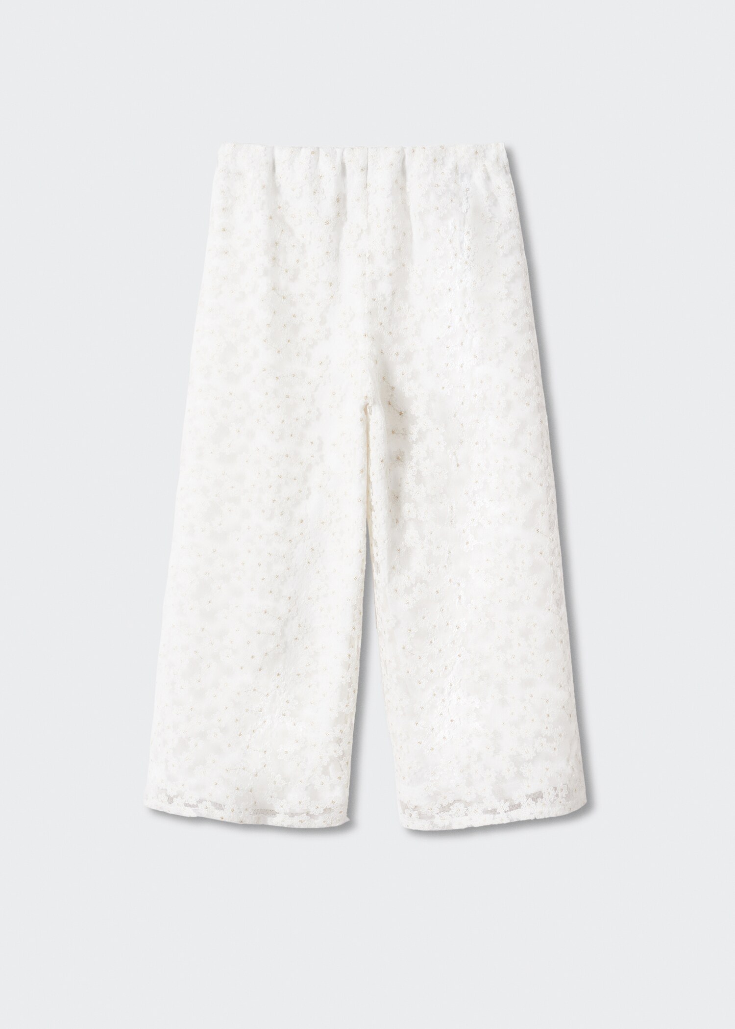 Kalhoty culottes s květinovou výšivkou - Zadní strana zboží