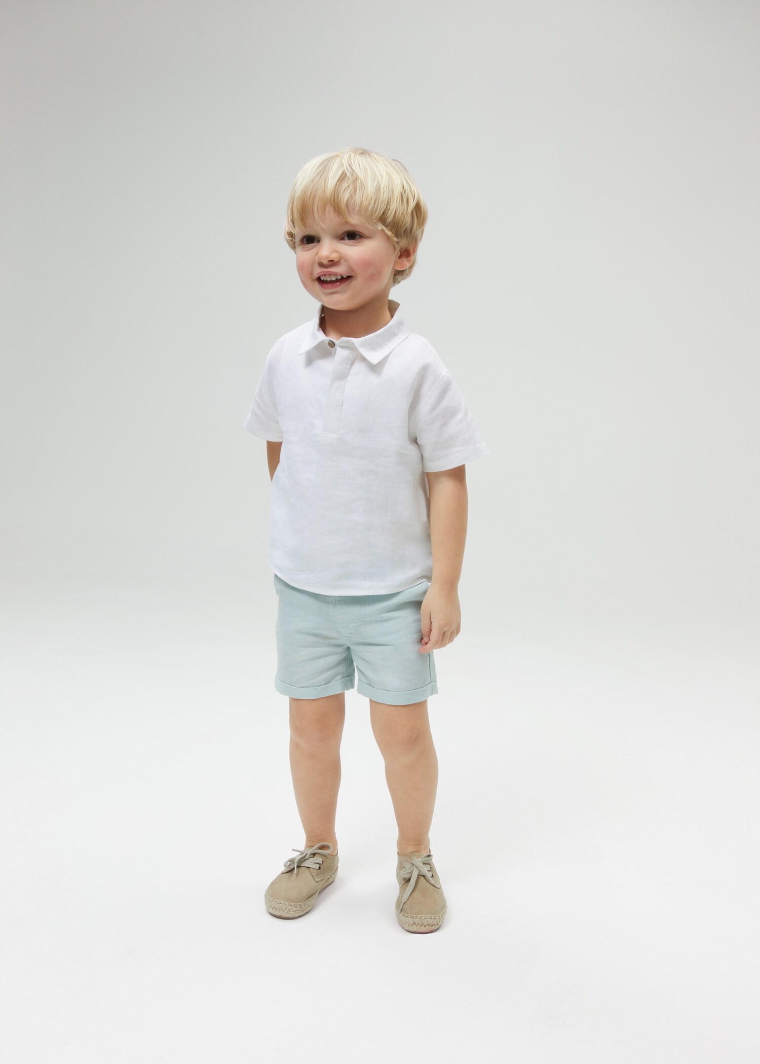 Linen-cotton blend Bermuda short - Details of the article 5