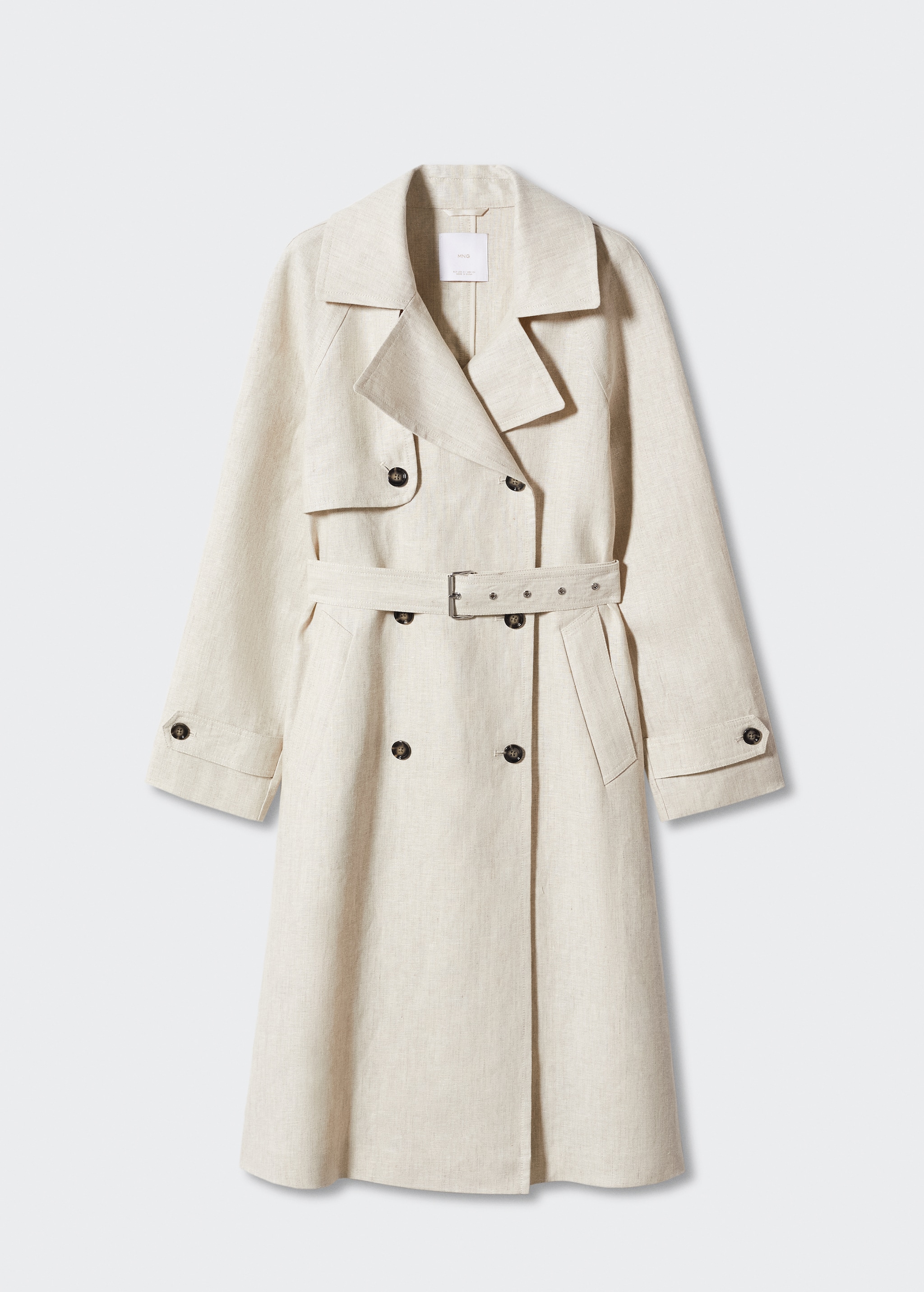 100% linen trench coat - Article without model
