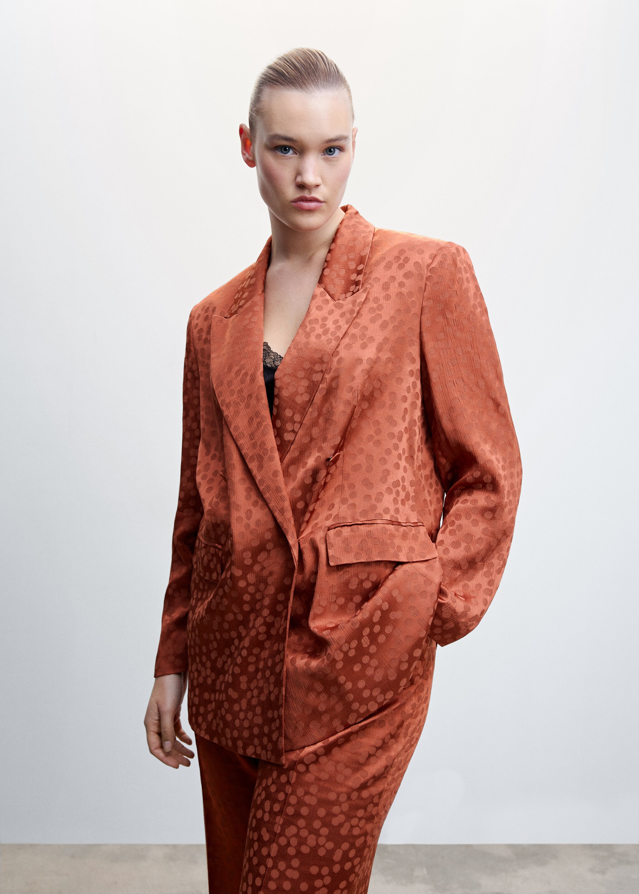 Satin printed blazer - Details of the article 5