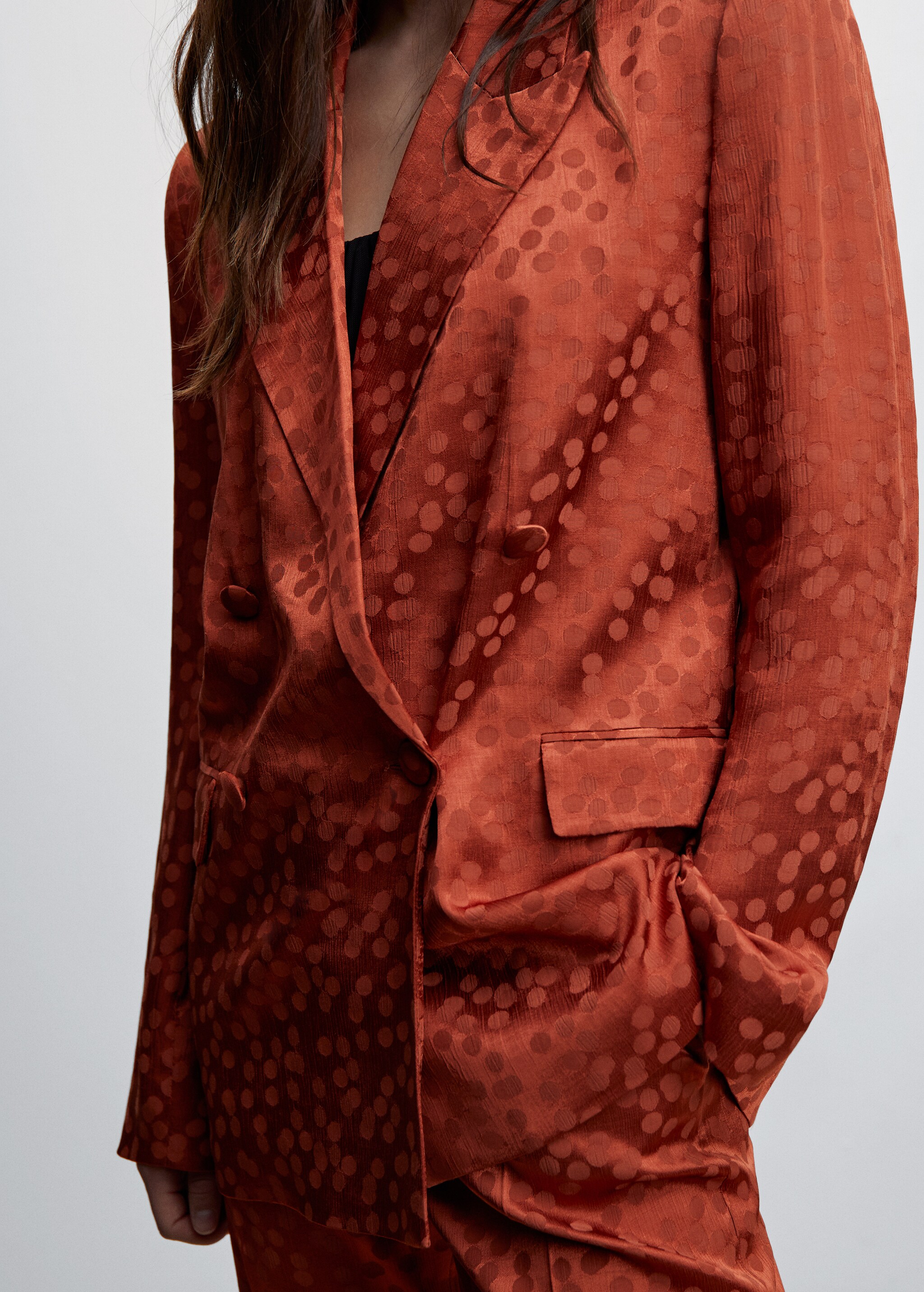 Satin printed blazer - Details of the article 6