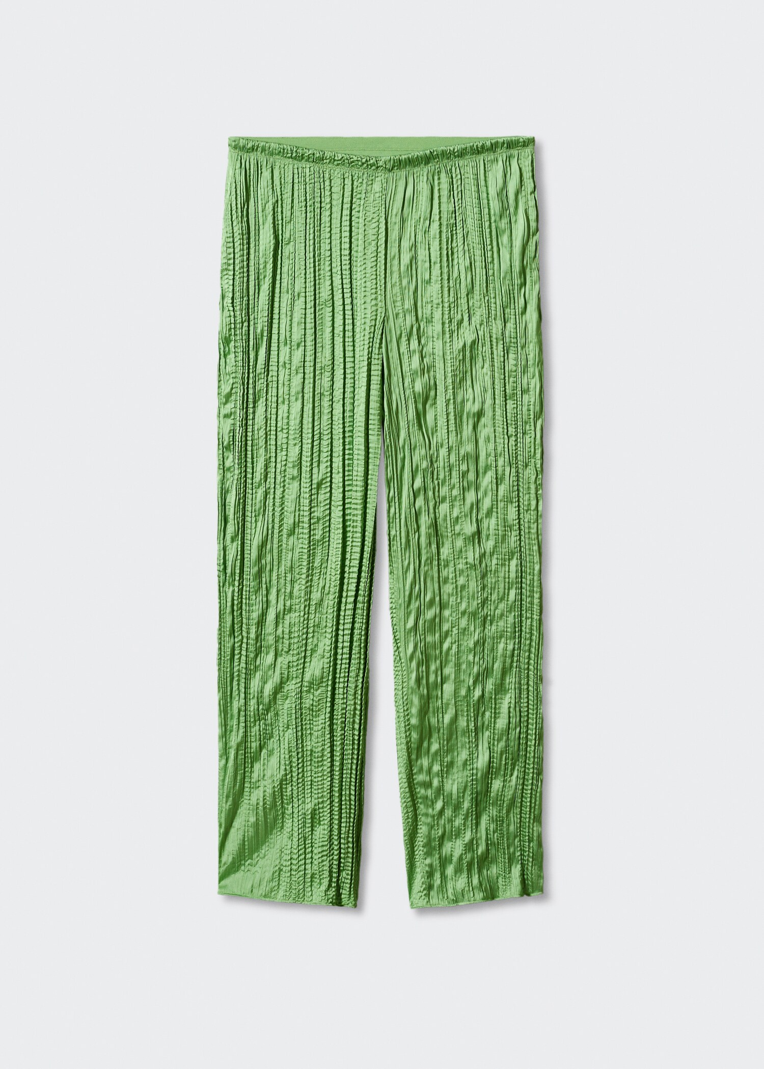 Satinierte Hose mit Plissée-Details - Artikel ohne Model