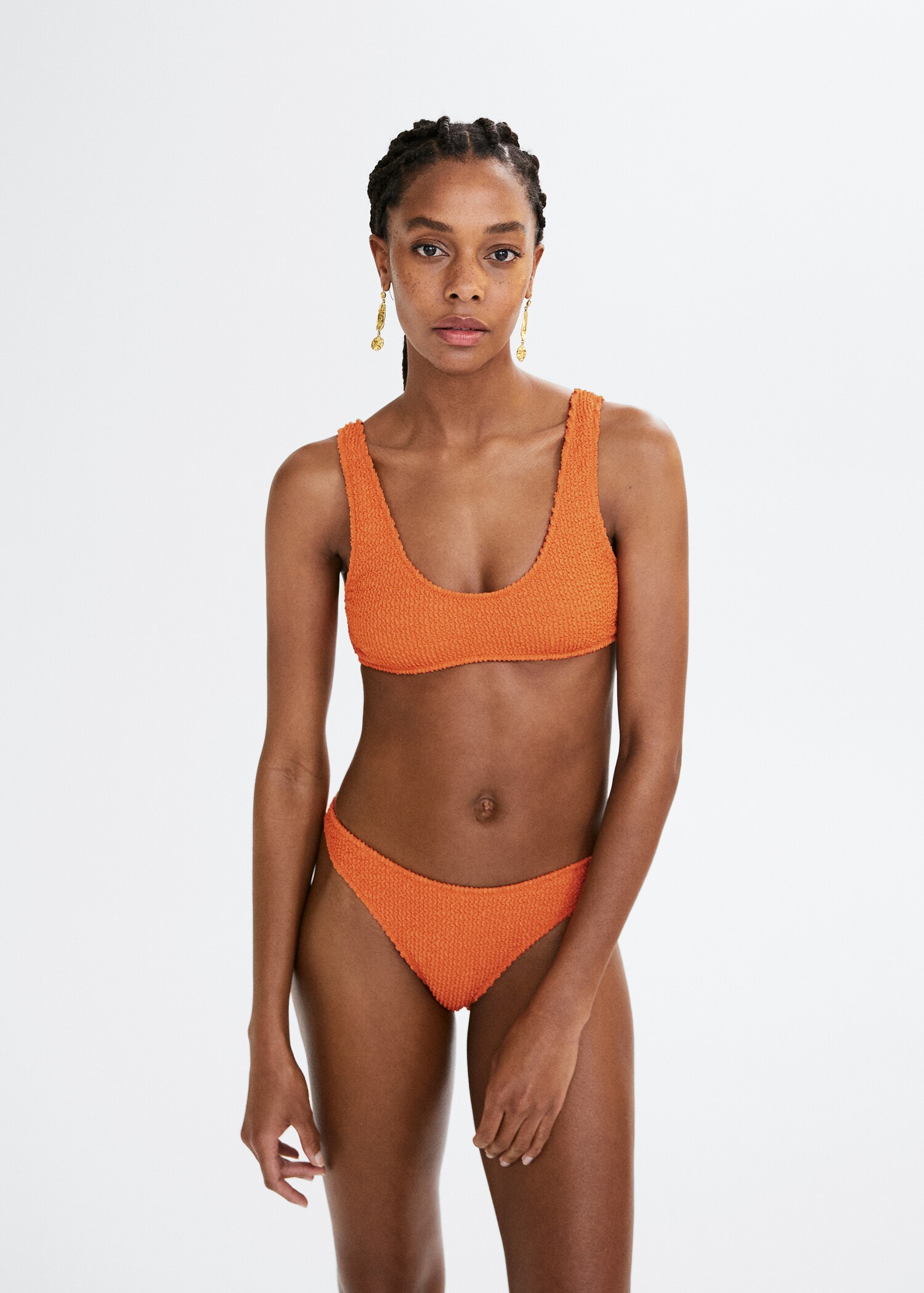 Classic textured bikini bottoms - Medium plane