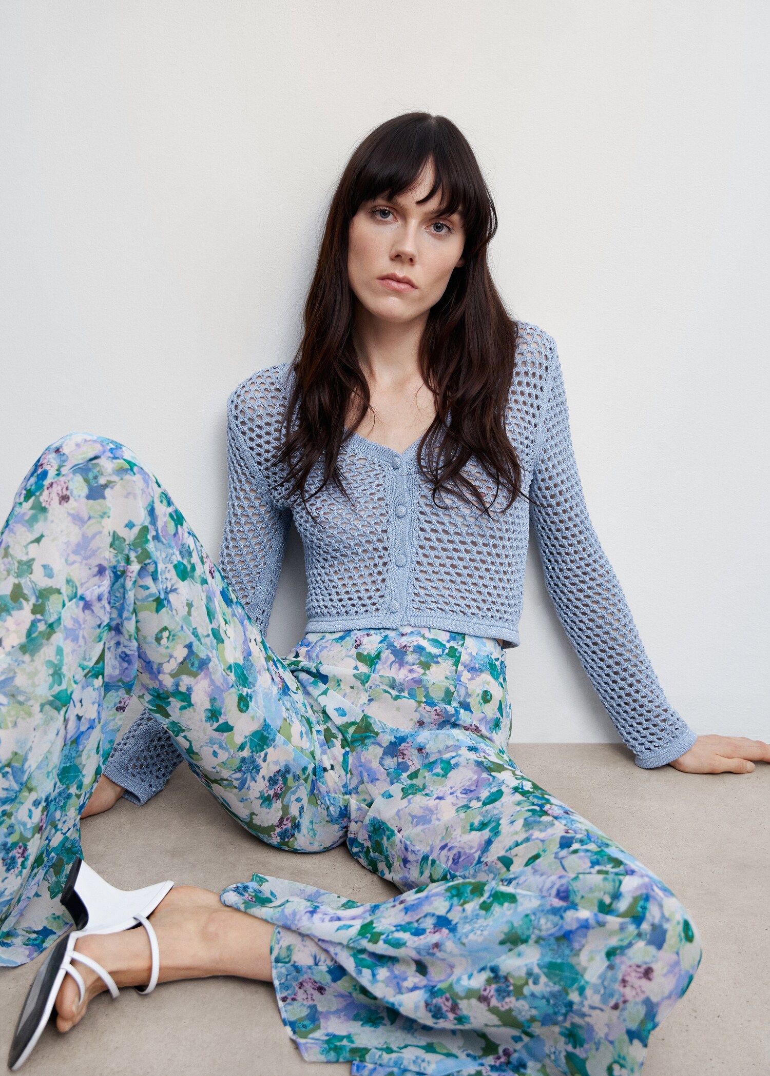 Open-knit cropped cardigan - Details of the article 2