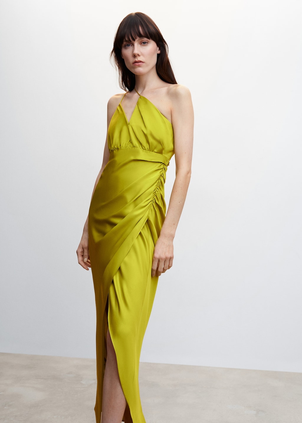 Abito satinato asimmetrico Donna MANGO OUTLET Italia