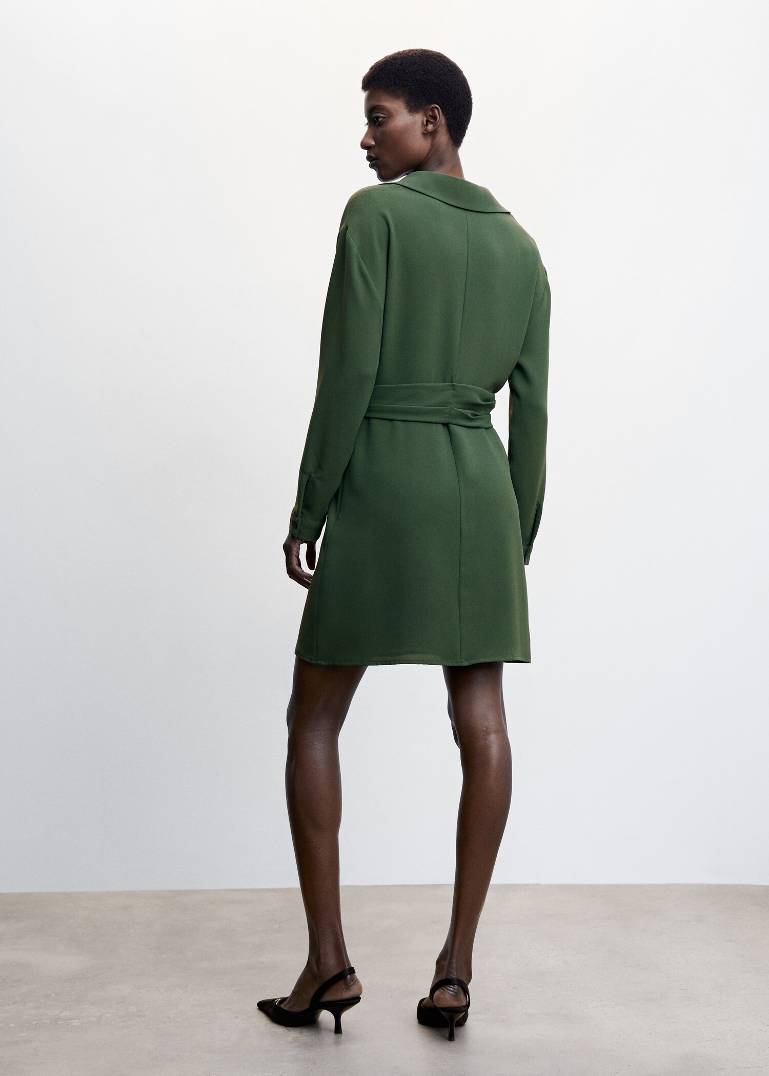 Knot detail shirt dress - Reverse of the article