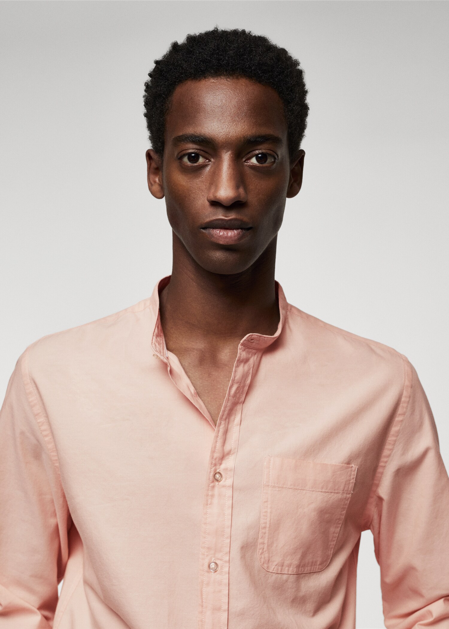 Slim fit Mao collar shirt - Details of the article 1