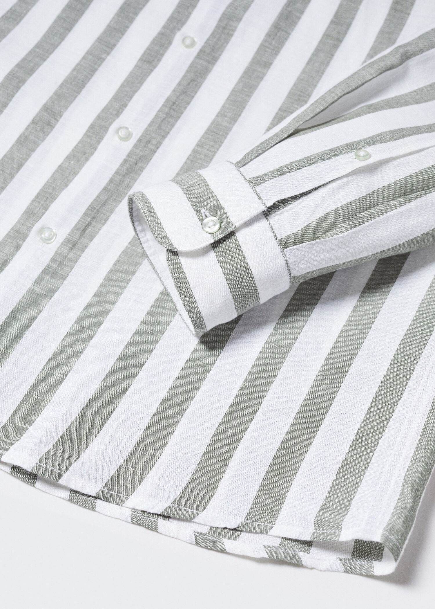 Camisa regular fit lino rayas  - Detalle del artículo 8
