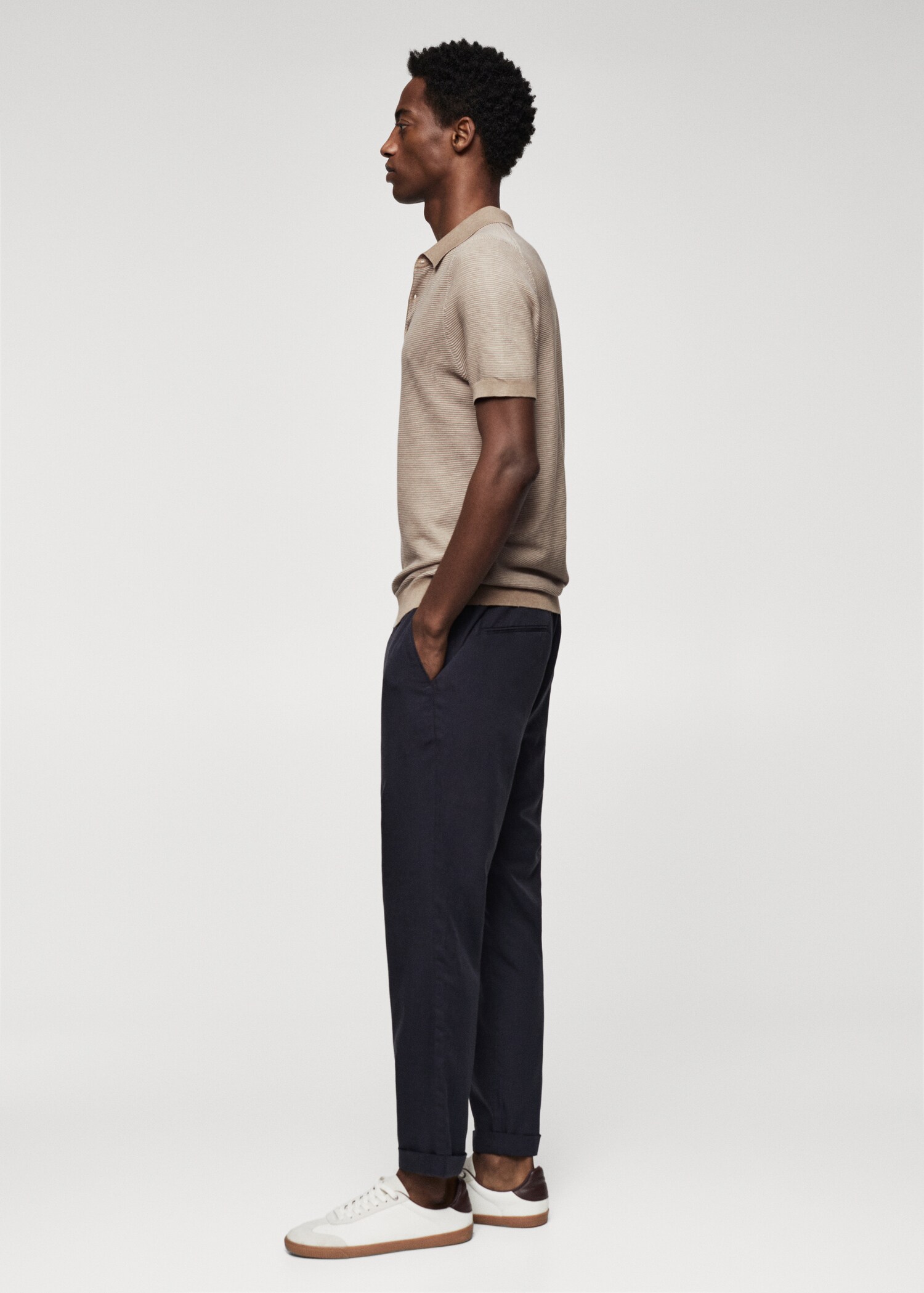 Patterned cotton polo shirt - Details of the article 6