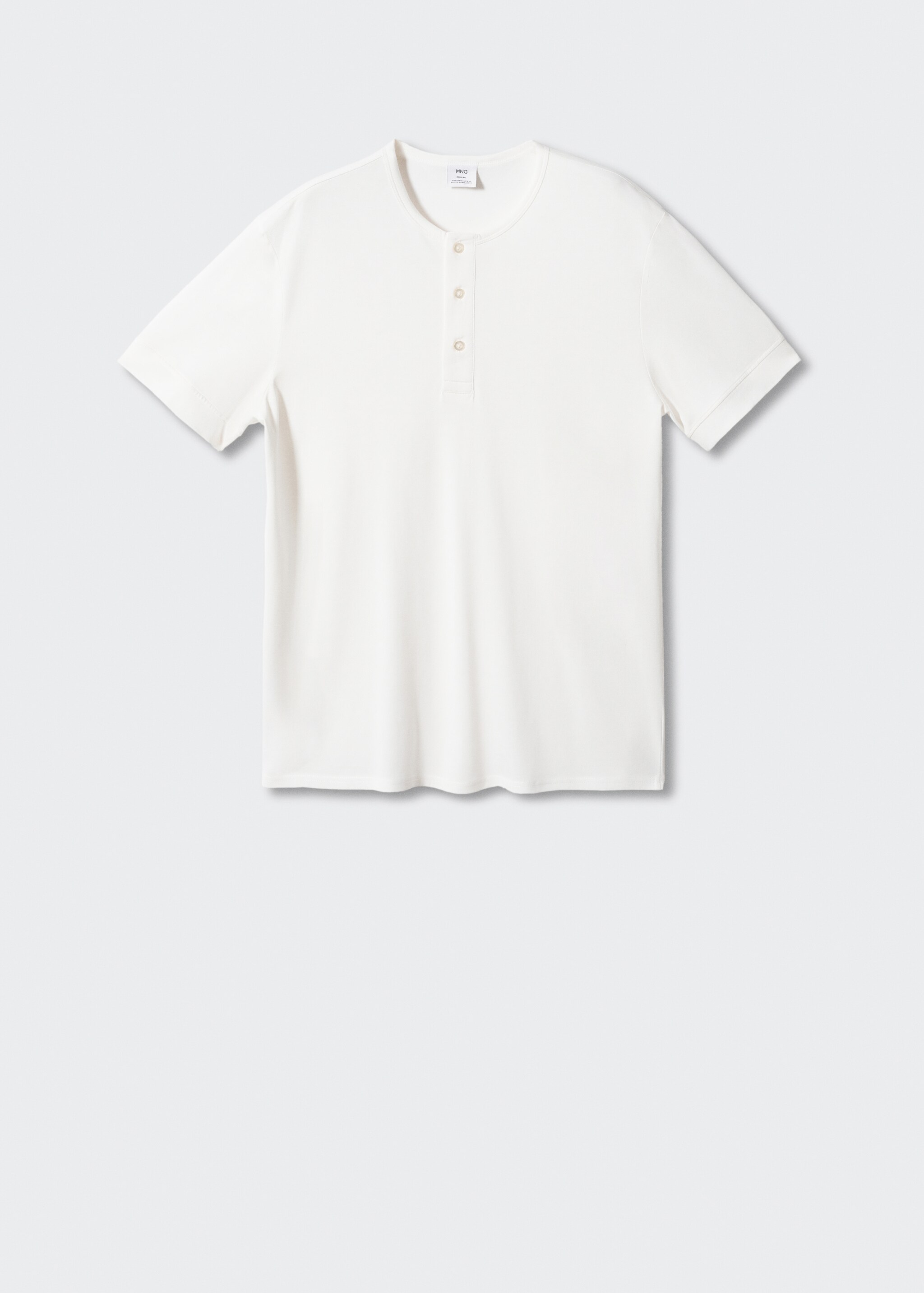 Henley cotton T-shirt - Article without model