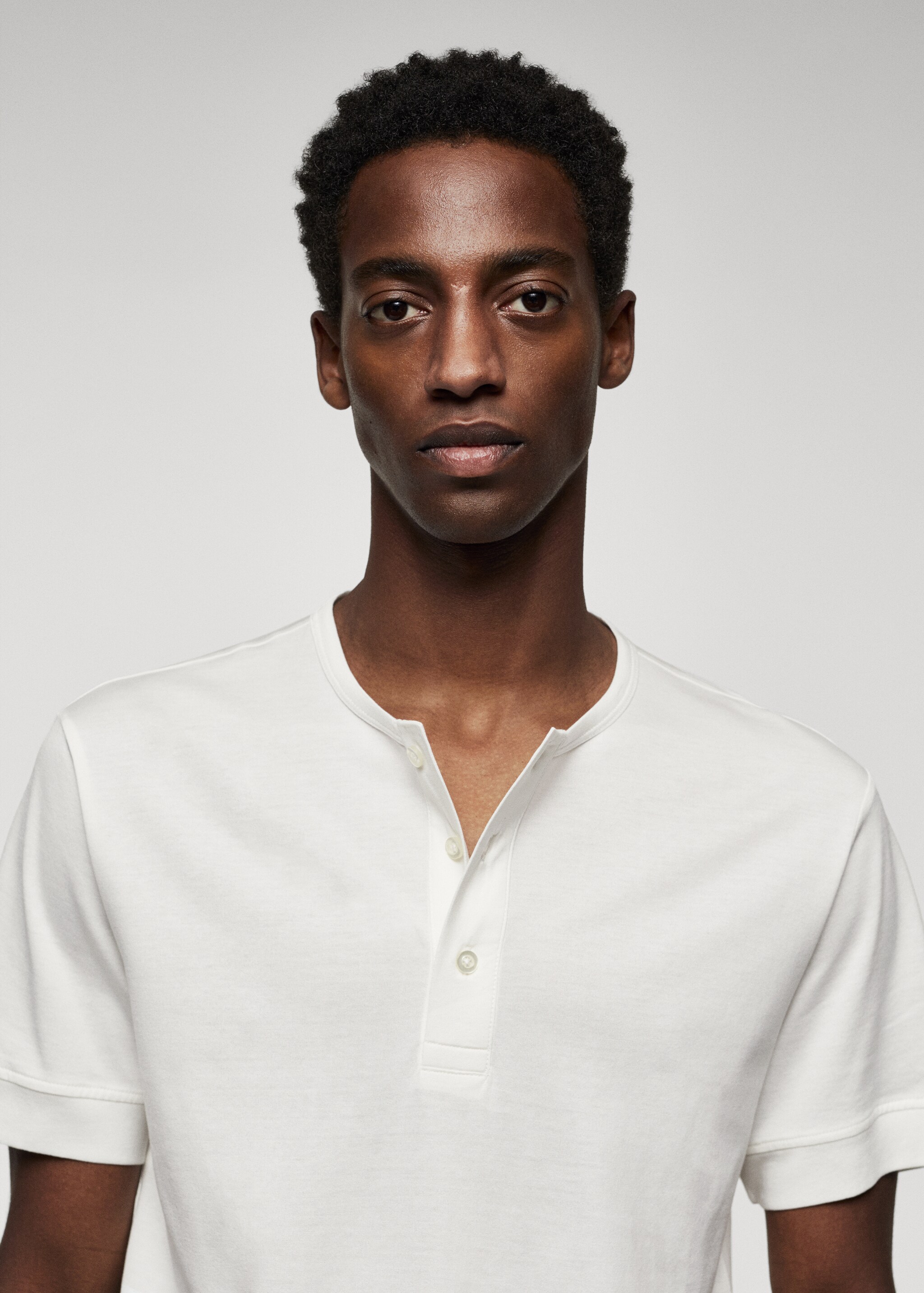 Henley cotton T-shirt - Details of the article 1