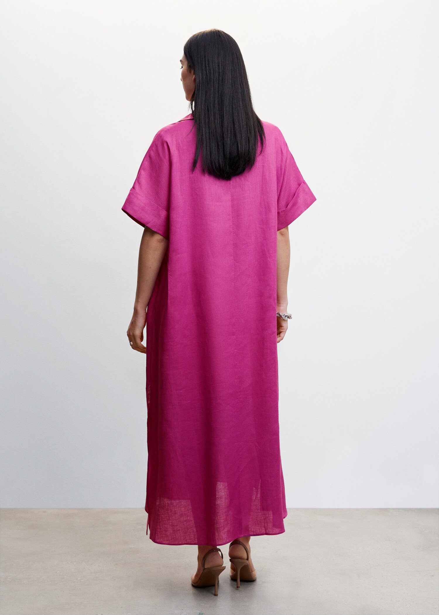 Linen-blend shirt dress - Reverse of the article
