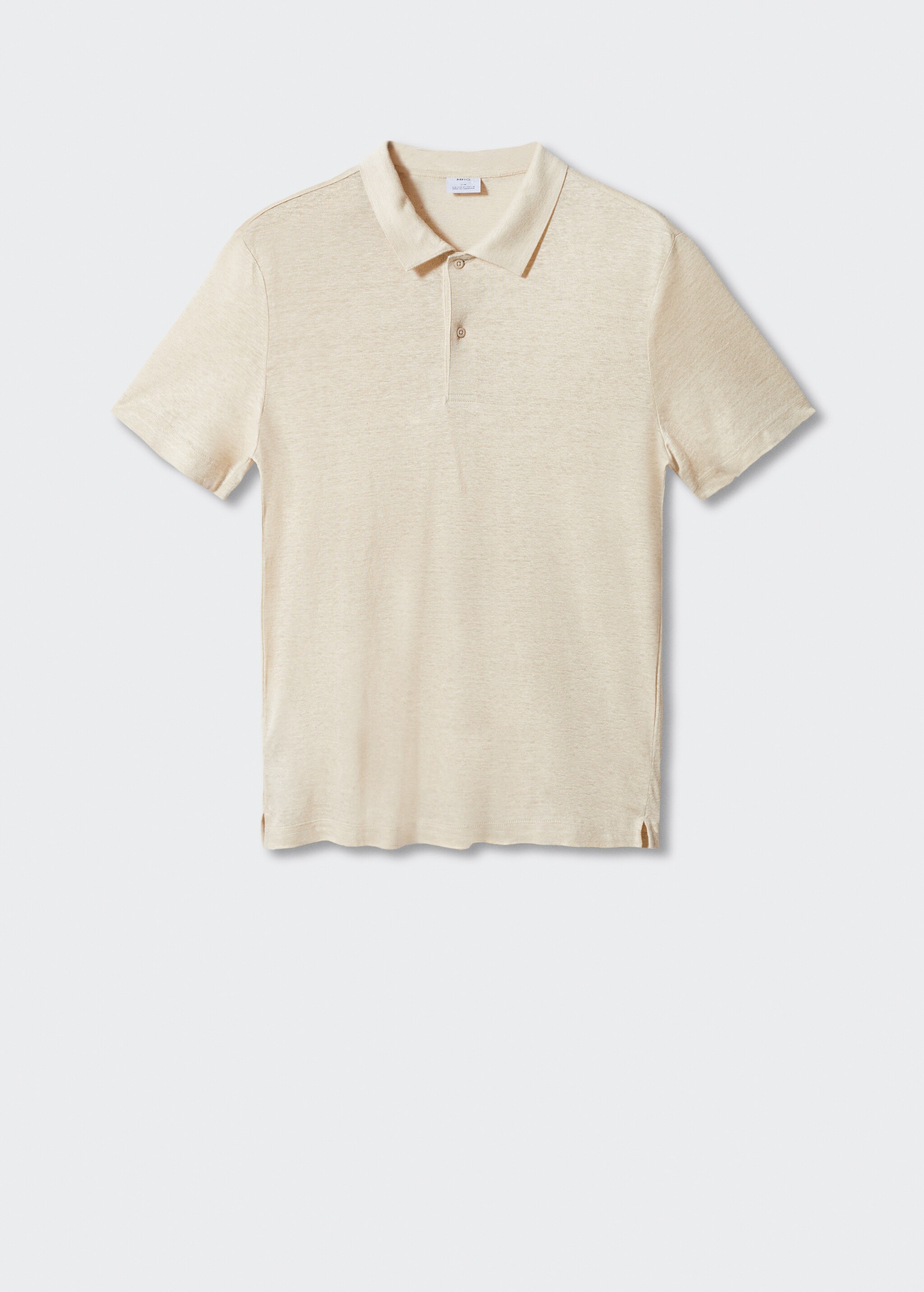 Slim fit 100% linen polo shirt - Article without model