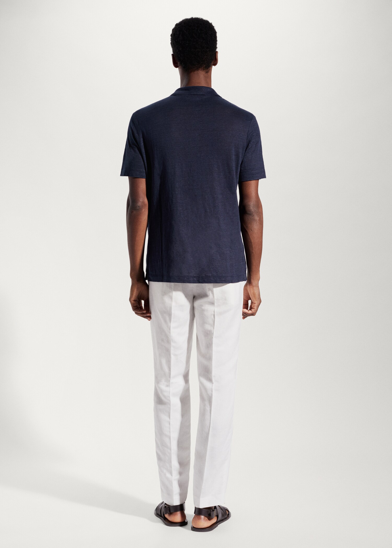 Polo slim fit 100% lino - Reverso del artículo