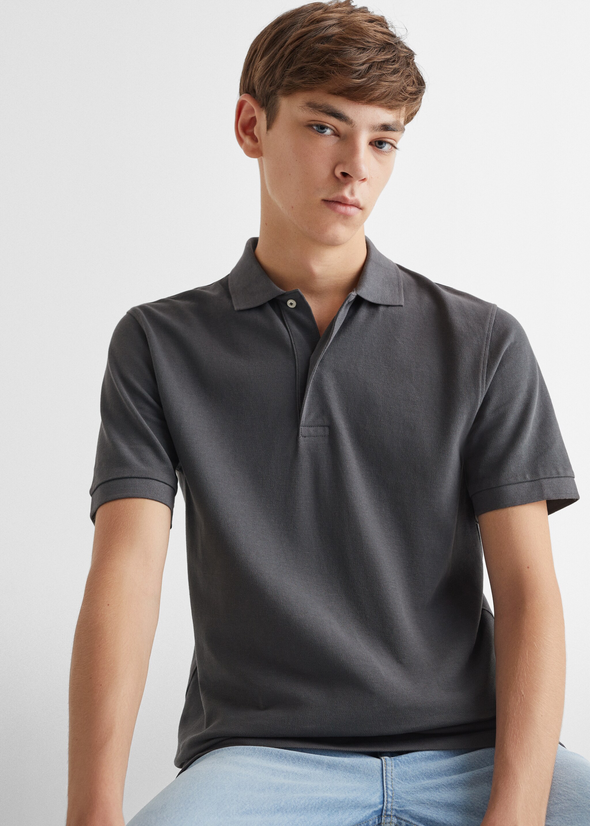 100% cotton polo shirt - Details of the article 2
