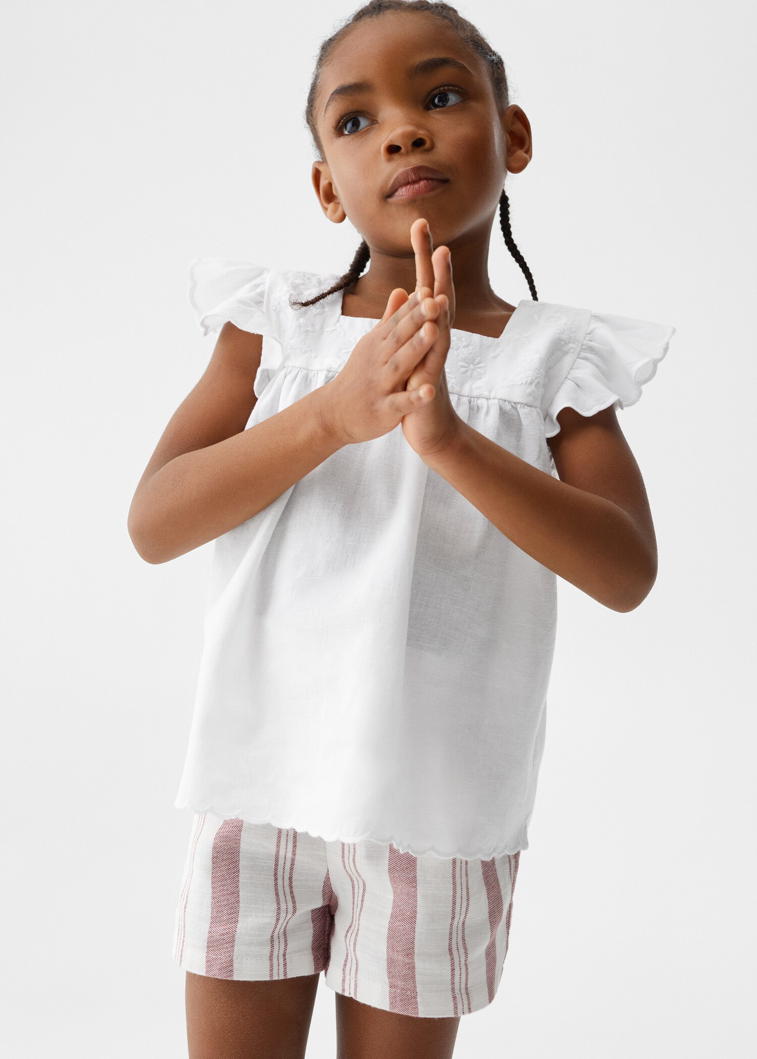 Blouse manches volantées - Plan moyen