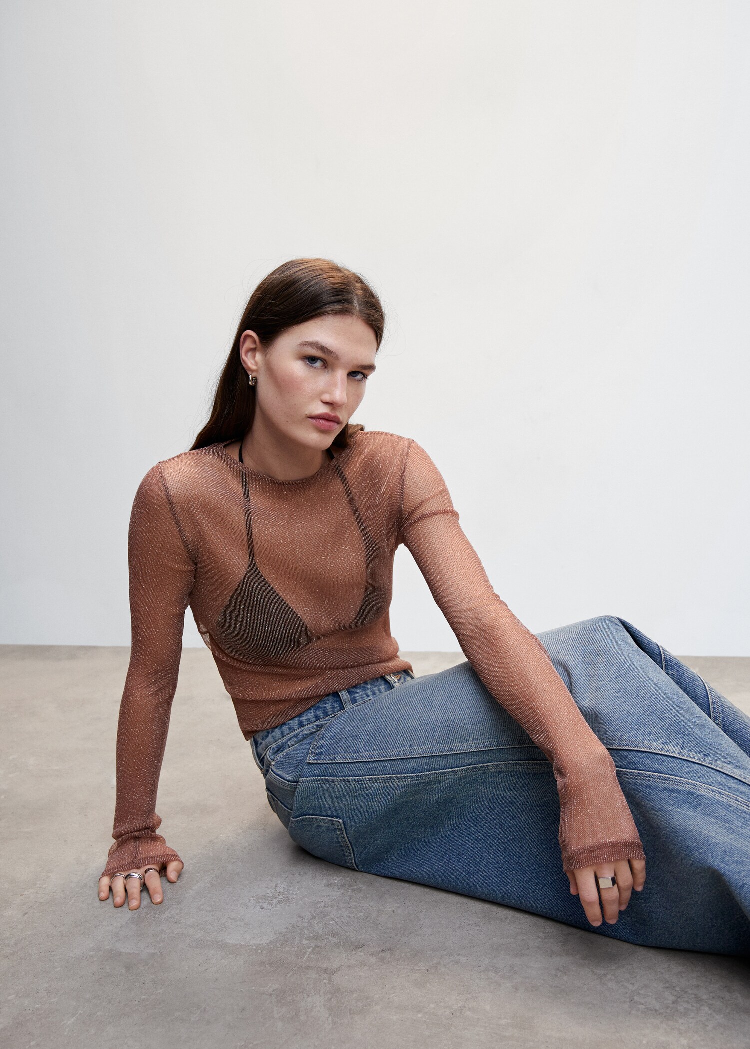 Semi-transparent lurex t-shirt - Details of the article 2