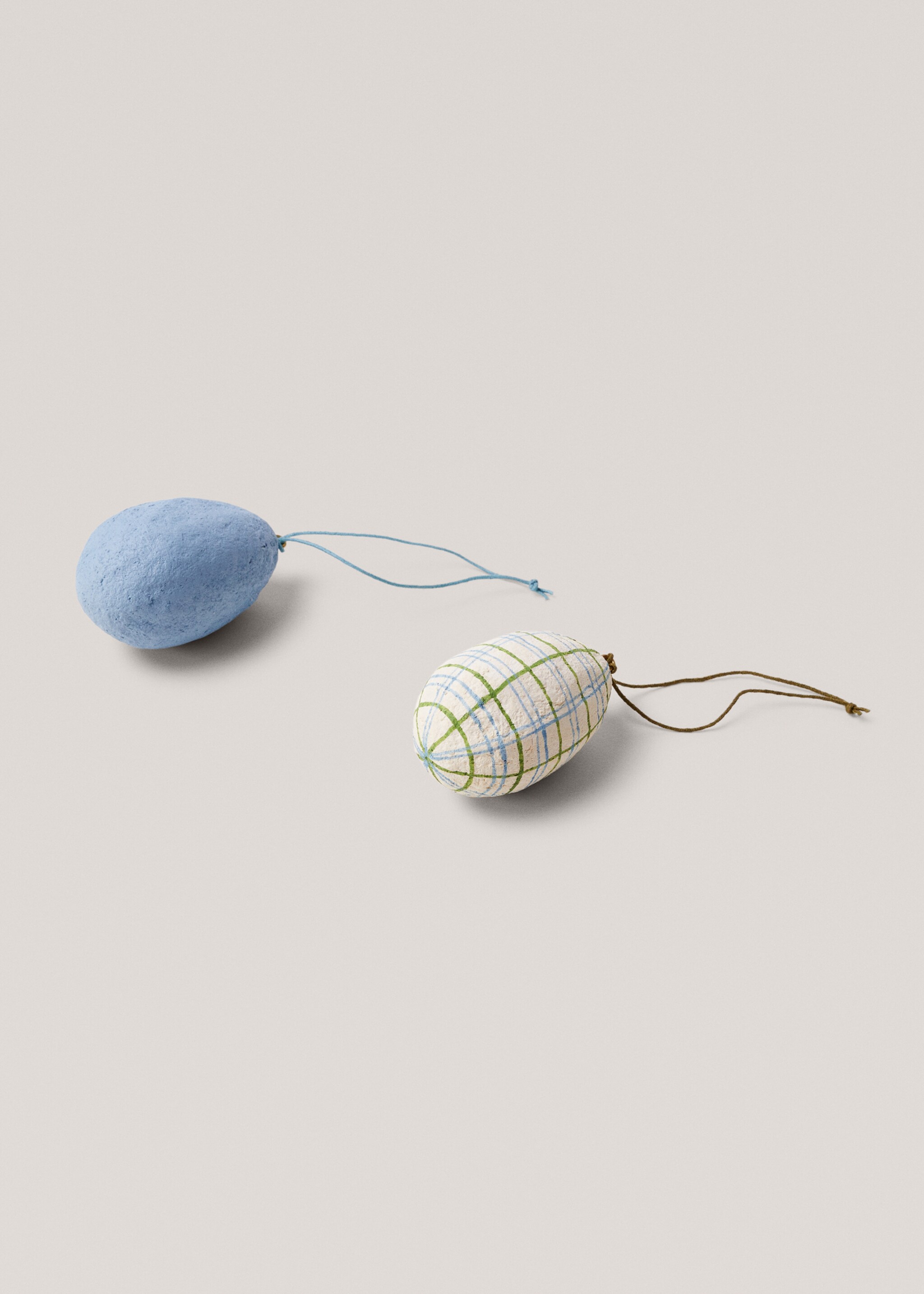 Hanging easter eggs (Pack of 2) - Details of the article 1, Sky Blue. Ref: 47066307-00.