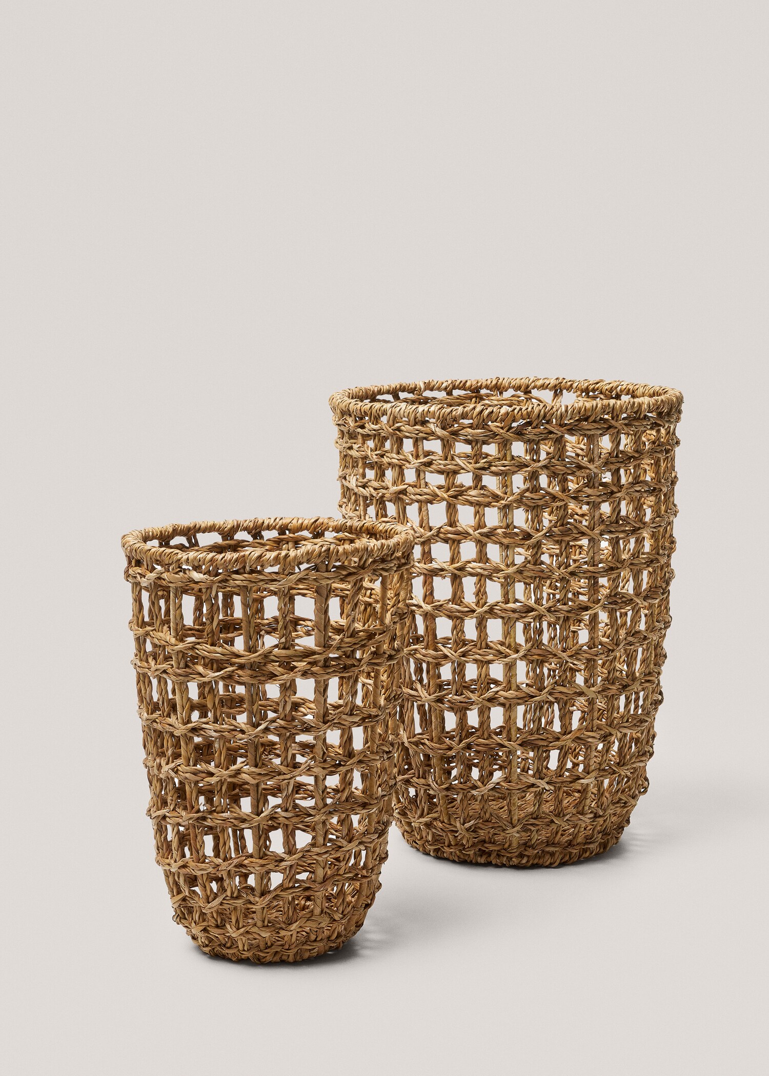 Kosz z naturalnych włókien w kształcie walca 35 x 23 x 45 cm - Szczegóły artykułu 3