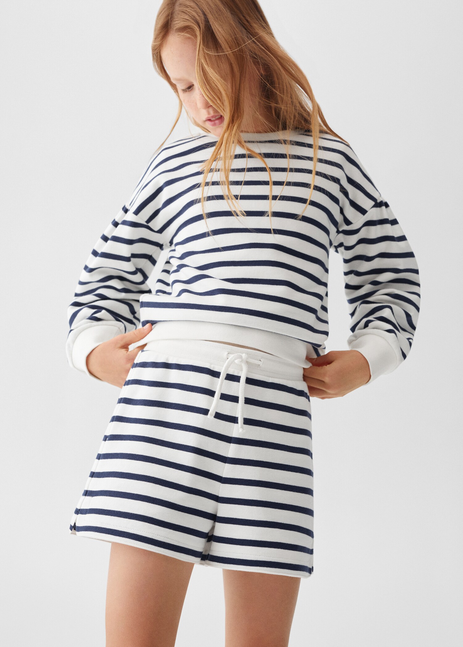 Short à rayures coton - Plan moyen