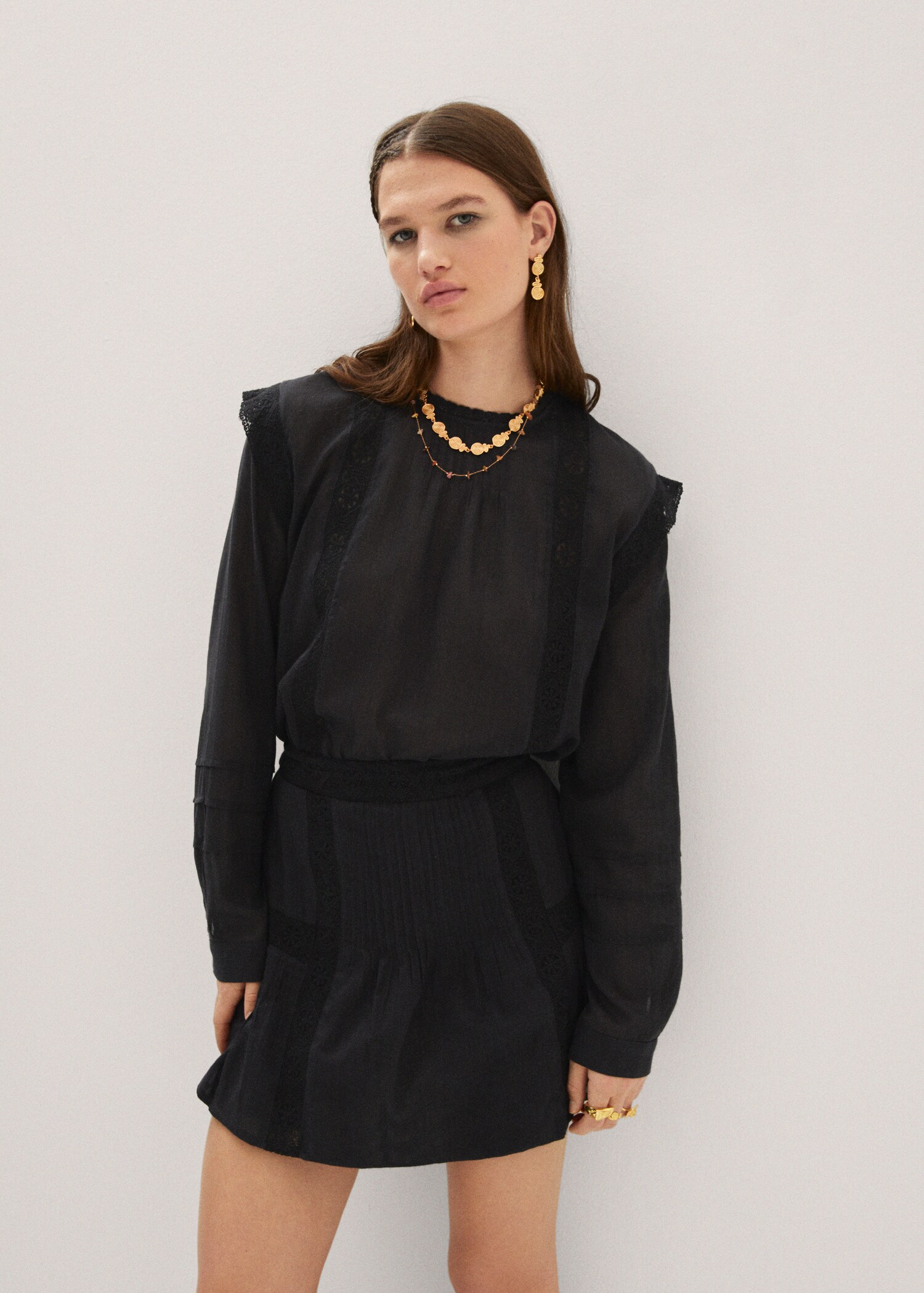 Ruffled cotton skirt - Medium plane
