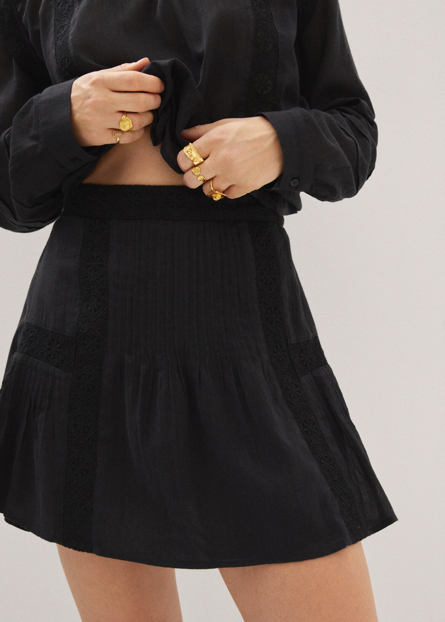 Ruffled cotton skirt - Details of the article 6